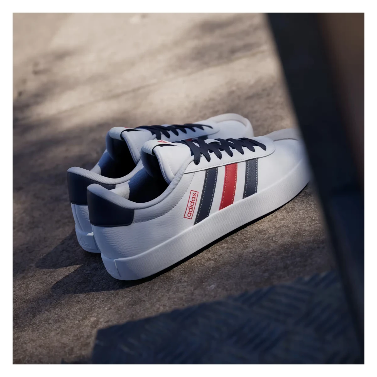 adidas Vl Court 3.0 Cloud White Team Navy Blue Better Scarlet