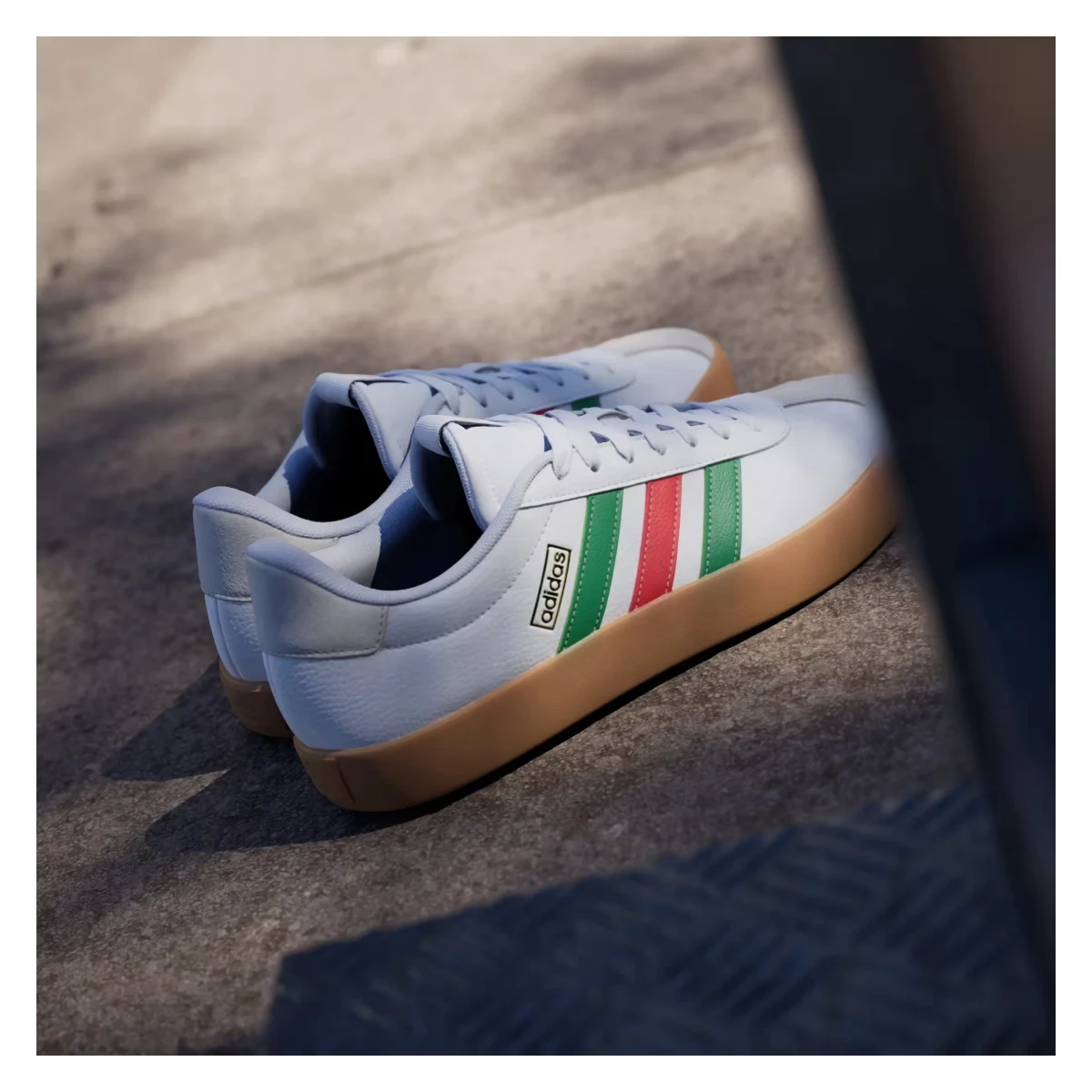 adidas VL Court 3.0 Cloud White Green Red