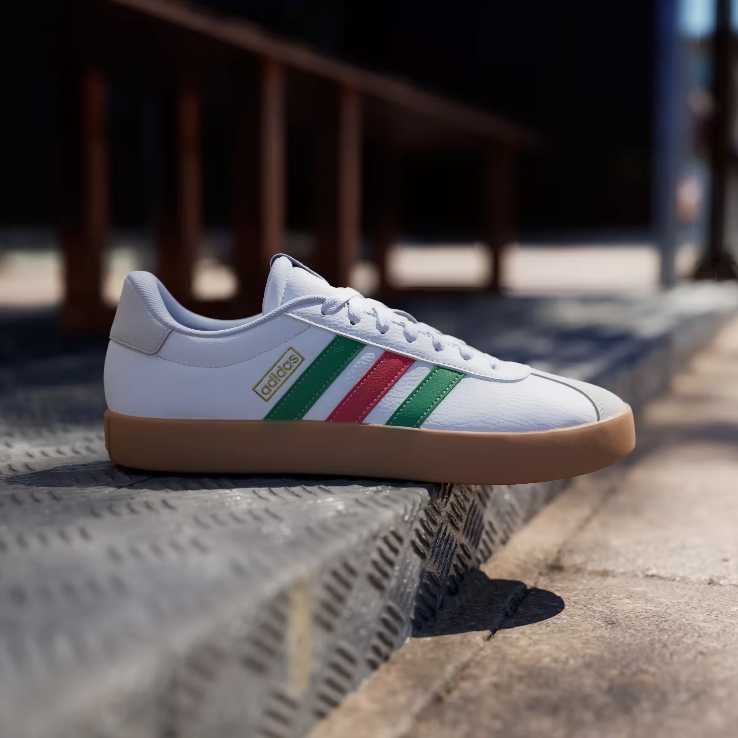 adidas VL Court 3.0 Cloud White Green Red