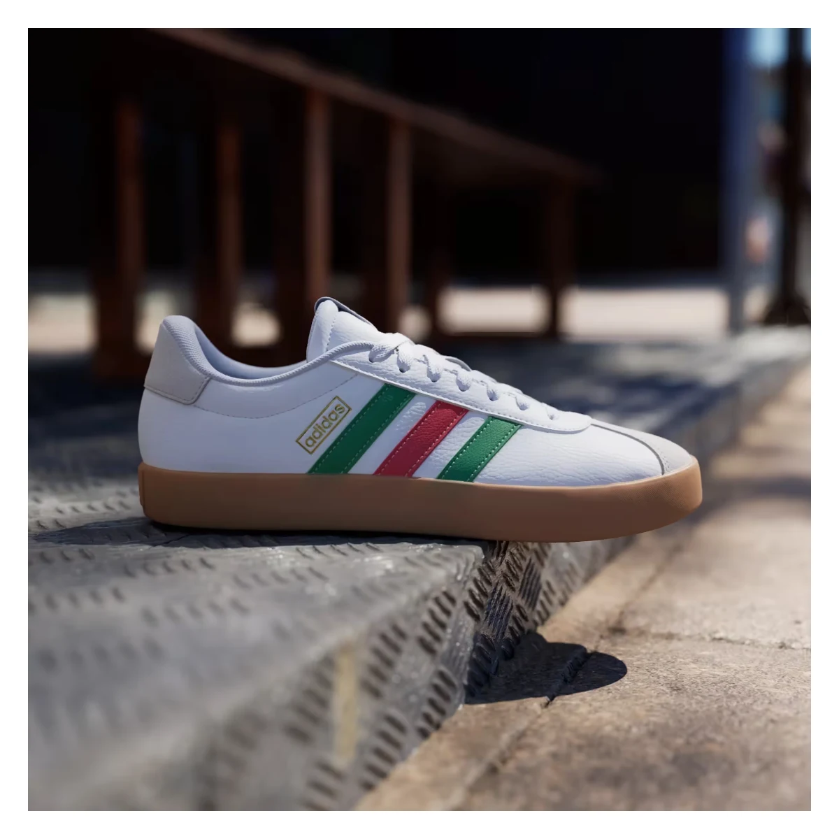adidas VL Court 3.0 Cloud White Green Red