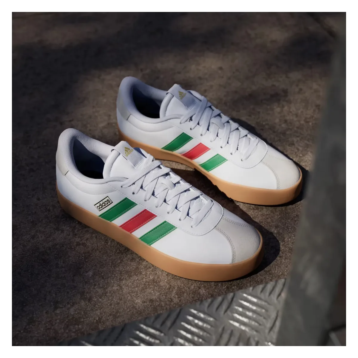 adidas VL Court 3.0 Cloud White Green Red