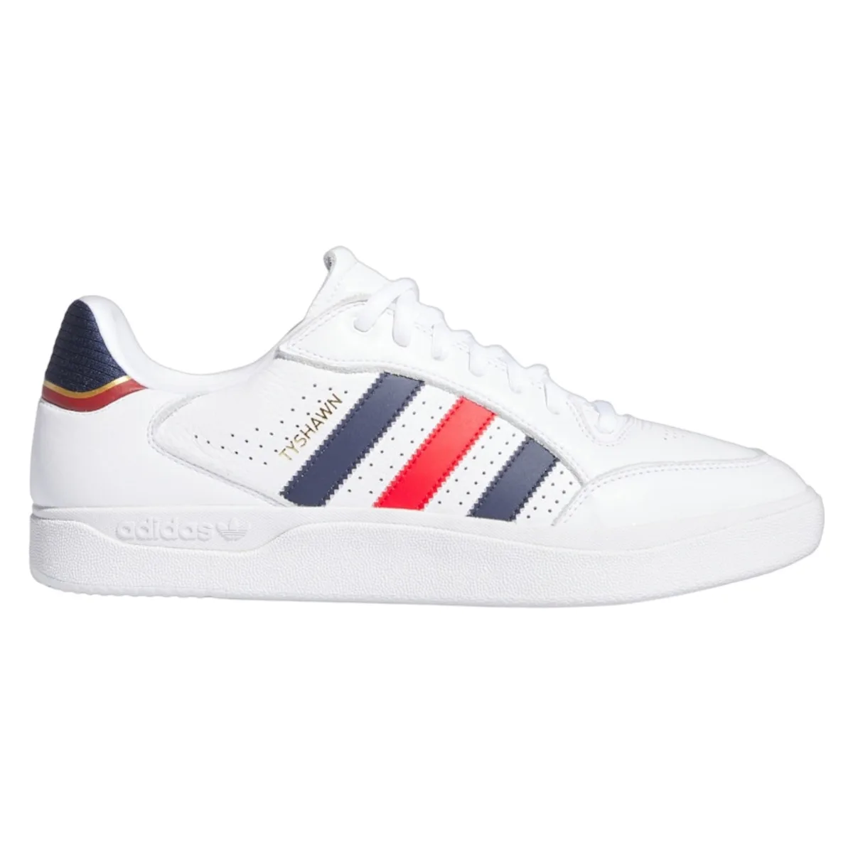 adidas Tyshawn Low Cloud White Better Scarlet Gold Metallic
