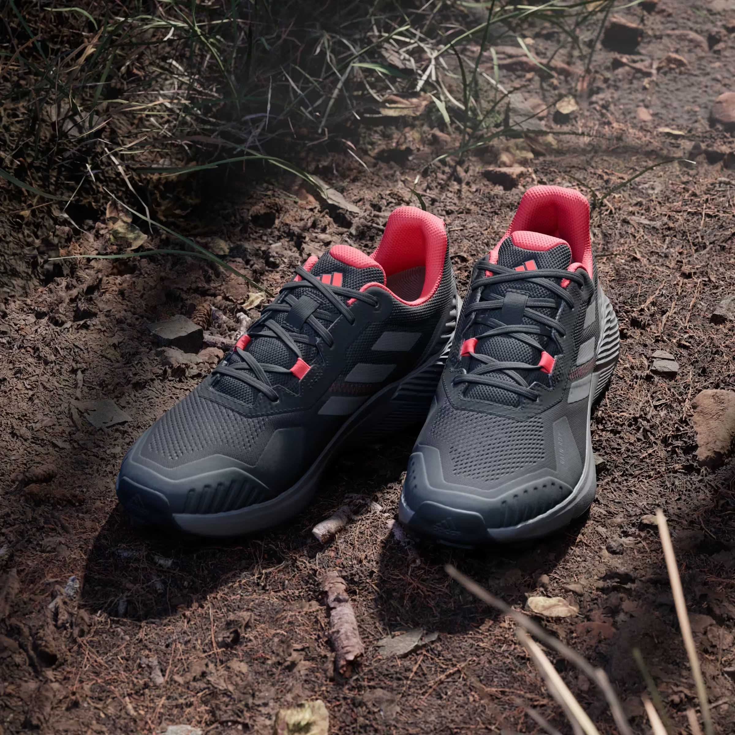 adidas Terrex Soulstride Rain.RDY Trail Core Black Grey Four Solar Red