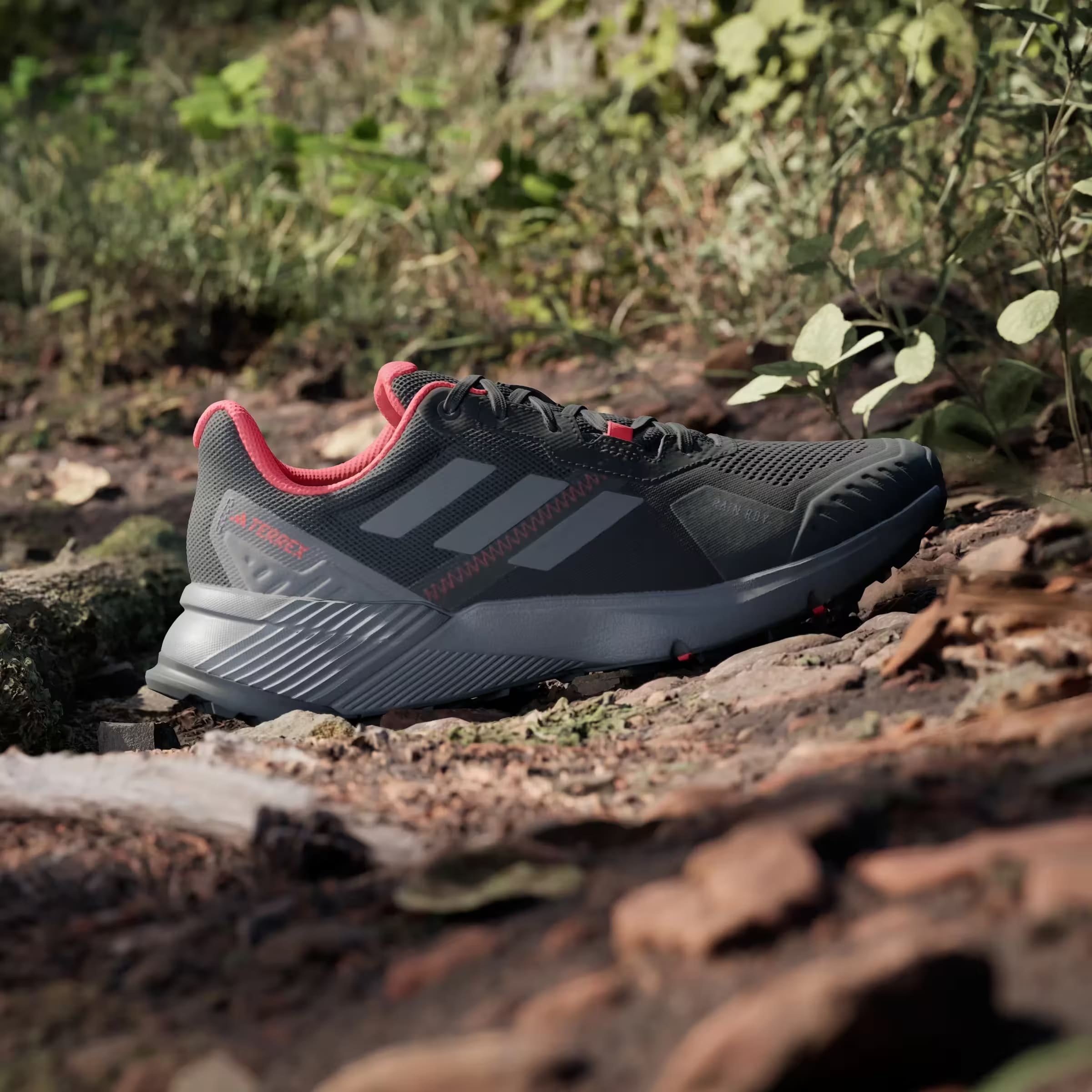 adidas Terrex Soulstride Rain.RDY Trail Core Black Grey Four Solar Red