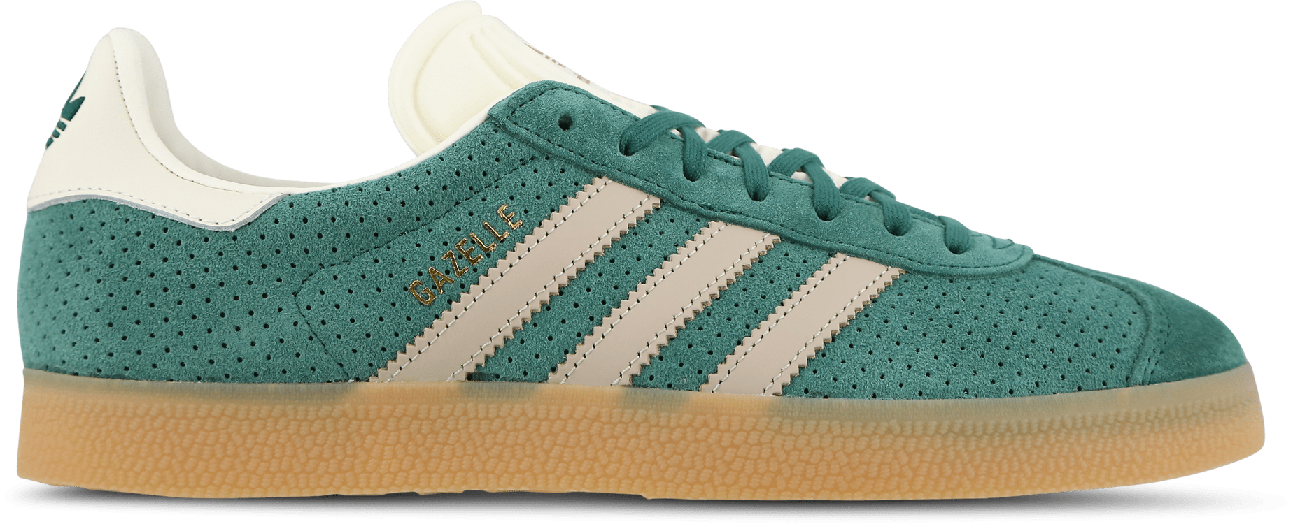adidas Gazelle Collegiate Green Wonder Beige Gold Metallic