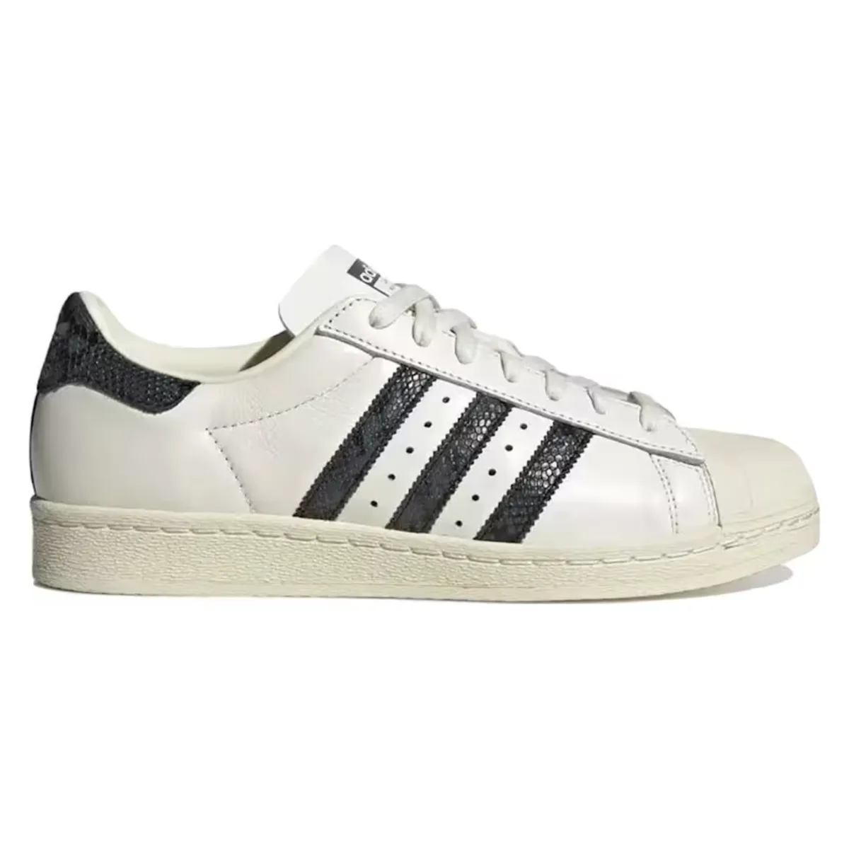 adidas Superstar 82 White Black Snakeskin Stripes
