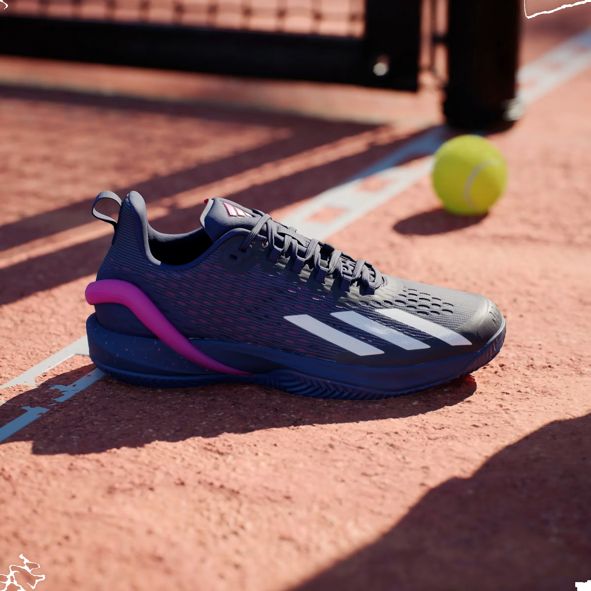 adidas Adizero Cybersonic Clay Dark Blue Zero Metalic Team Shock Pink 2