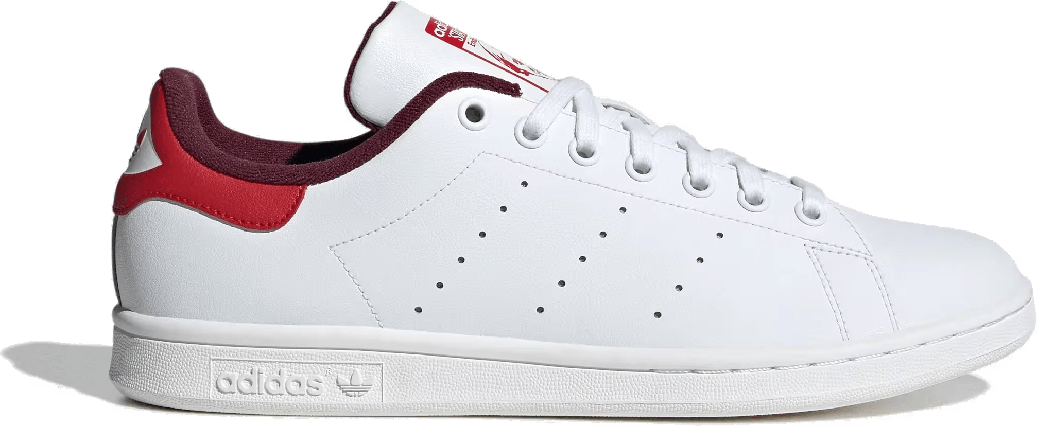 adidas Stan Smith White Maroon Better Scarlet