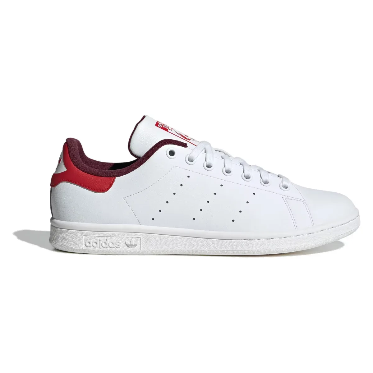 adidas Stan Smith White Maroon Better Scarlet