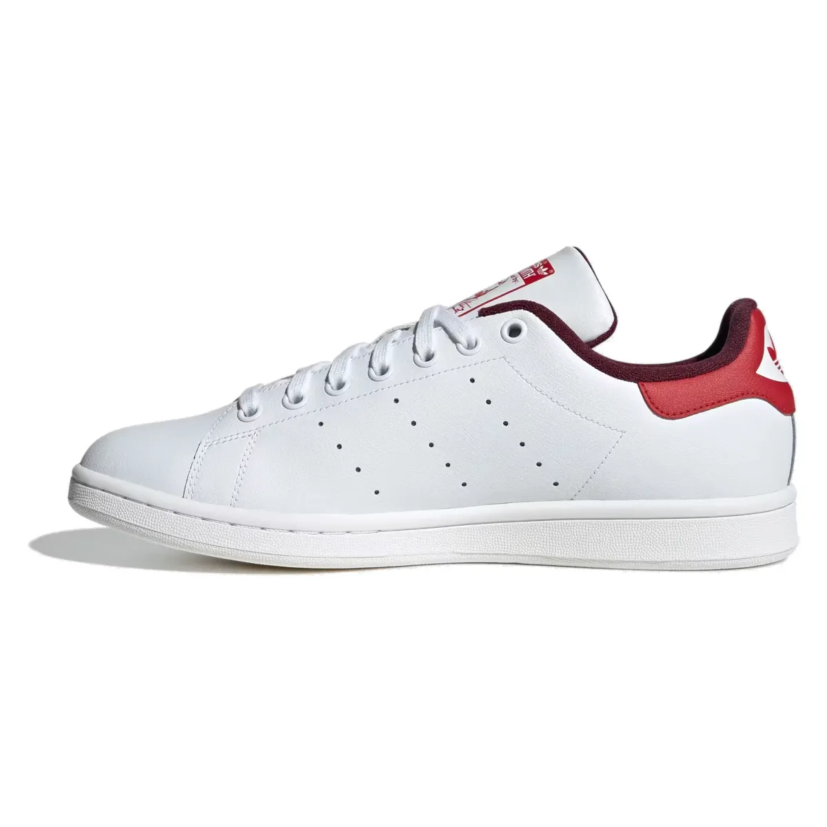 adidas Stan Smith White Maroon Better Scarlet