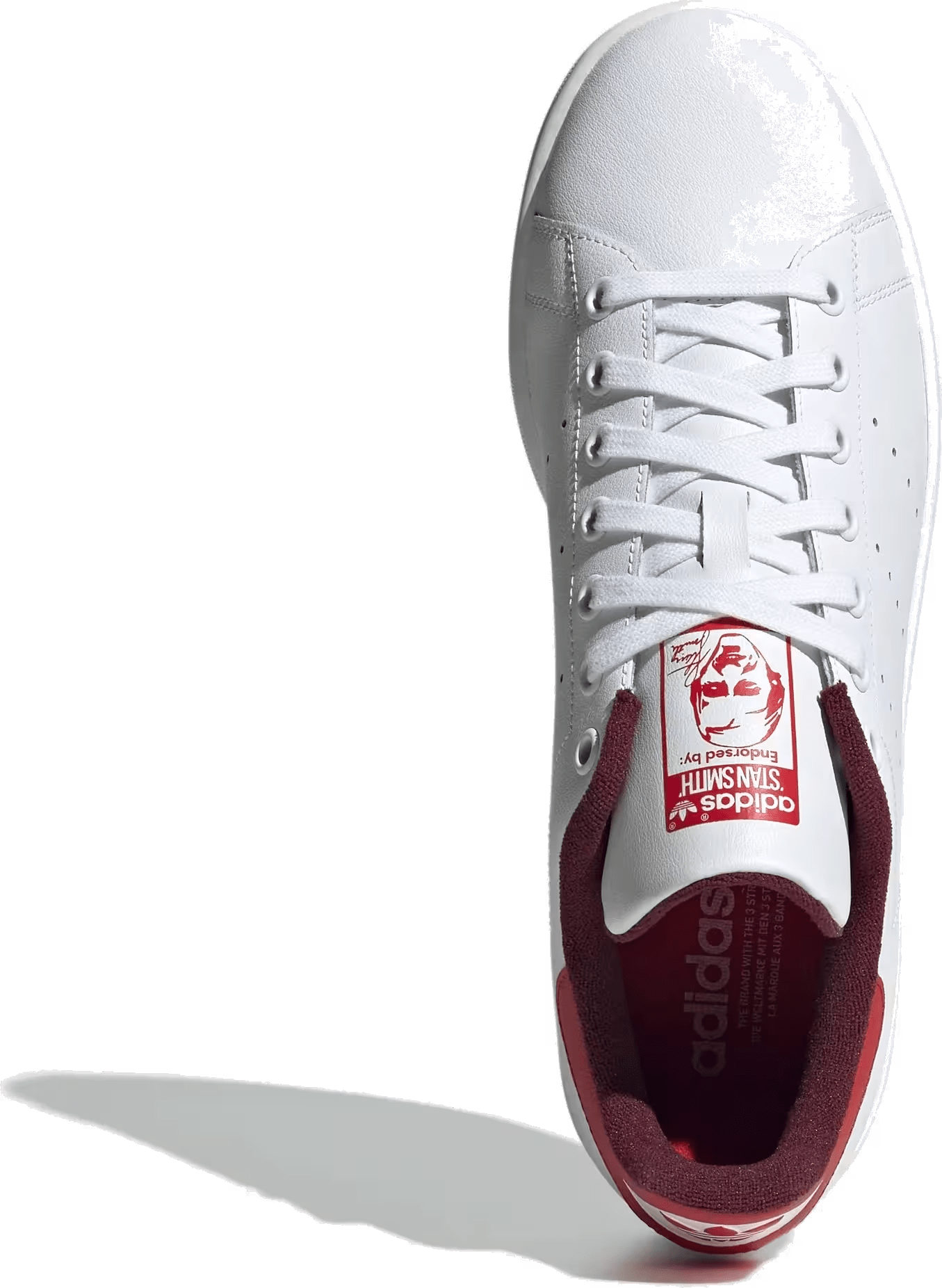 adidas Stan Smith White Maroon Better Scarlet