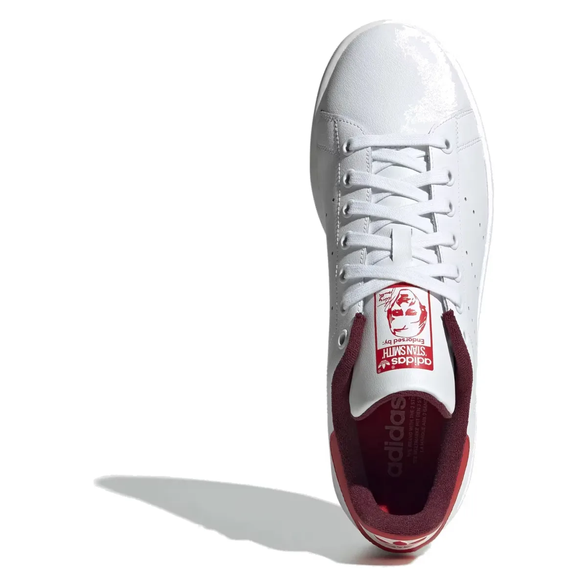 adidas Stan Smith White Maroon Better Scarlet
