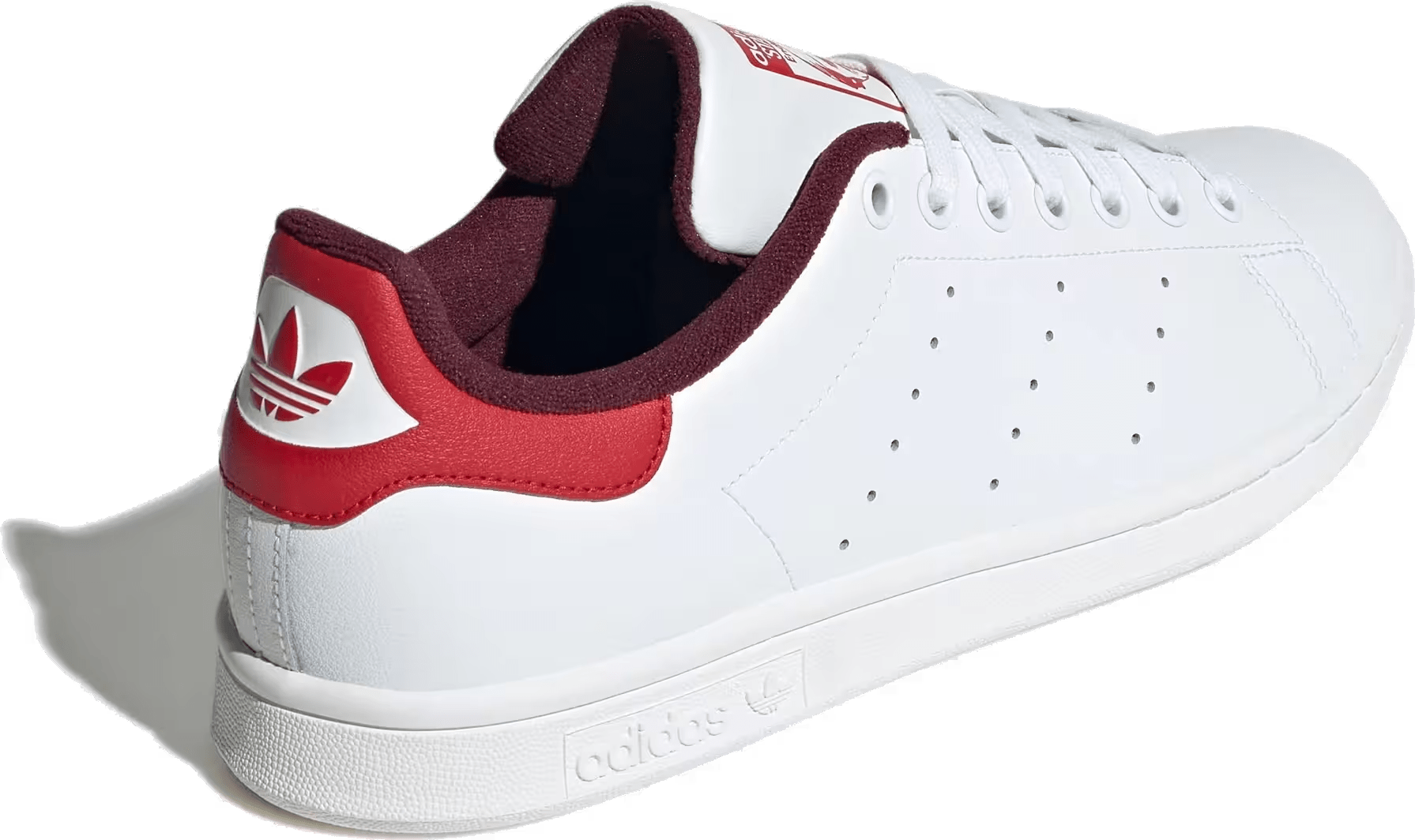 adidas Stan Smith White Maroon Better Scarlet