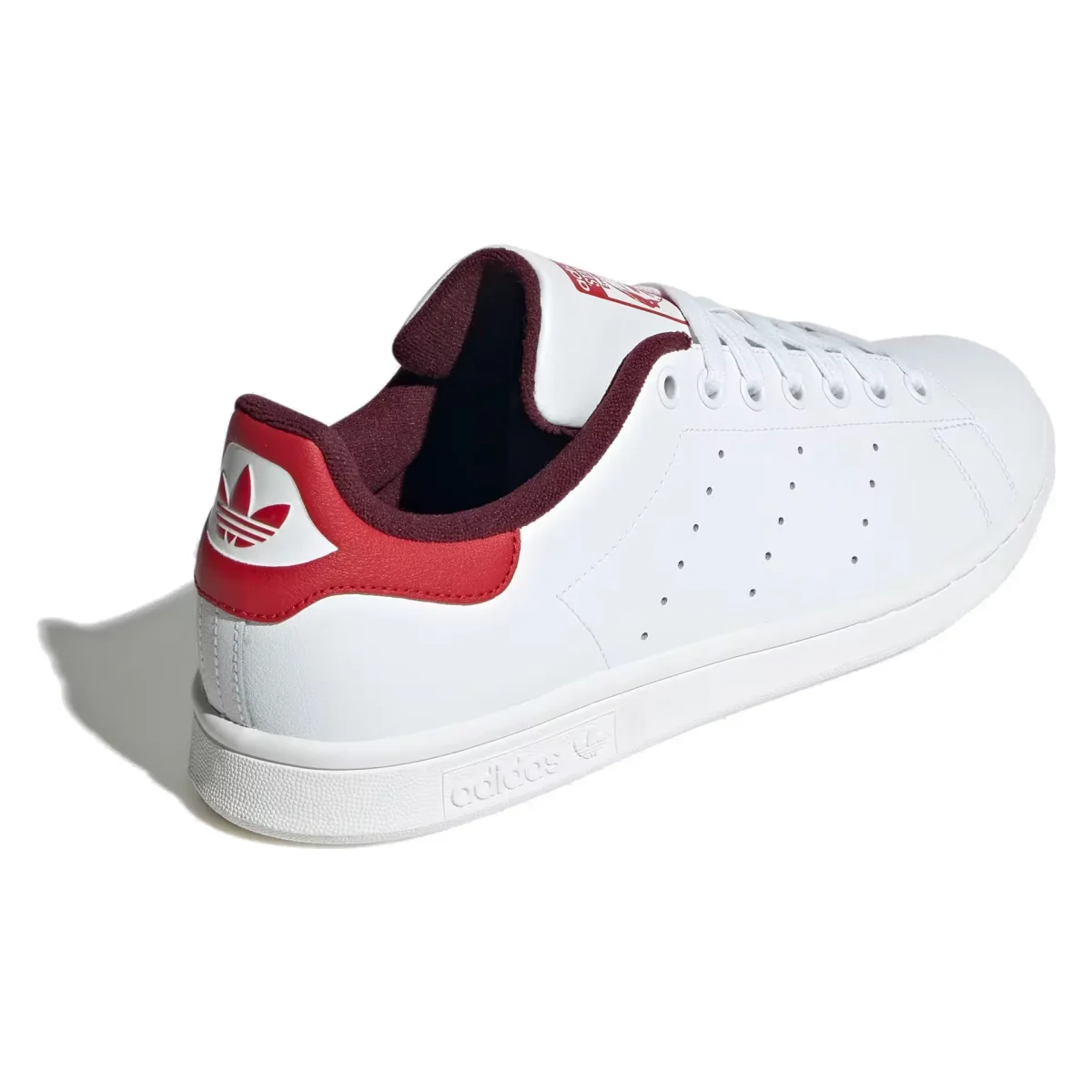 adidas Stan Smith White Maroon Better Scarlet