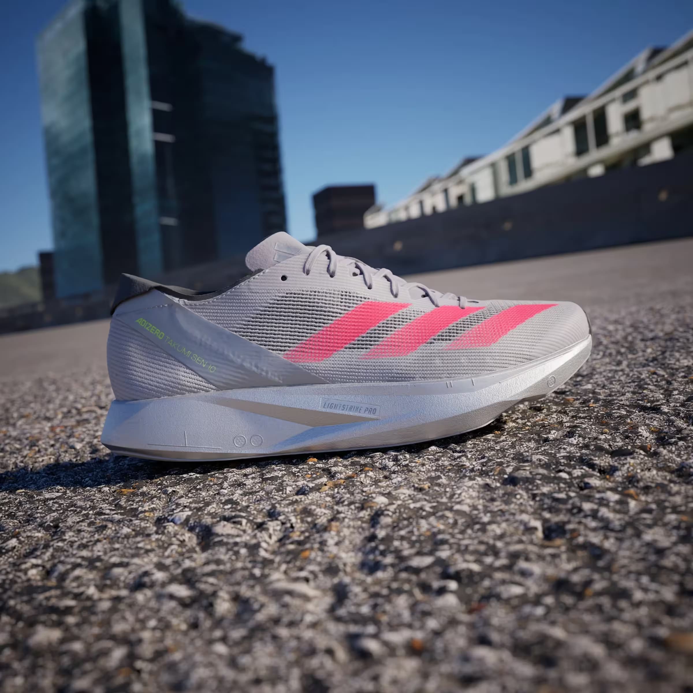 adidas Adizero Takumi Sen 10 Dash Grey Lucid Red Glory Grey