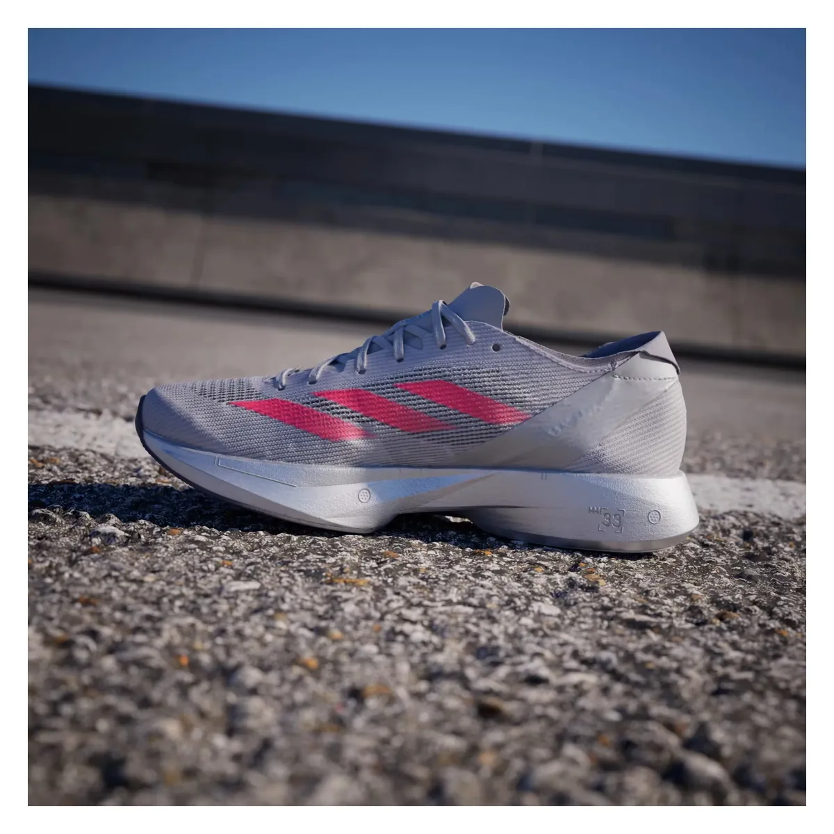 adidas Adizero Takumi Sen 10 Dash Grey Lucid Red Grey Two (Women's)
