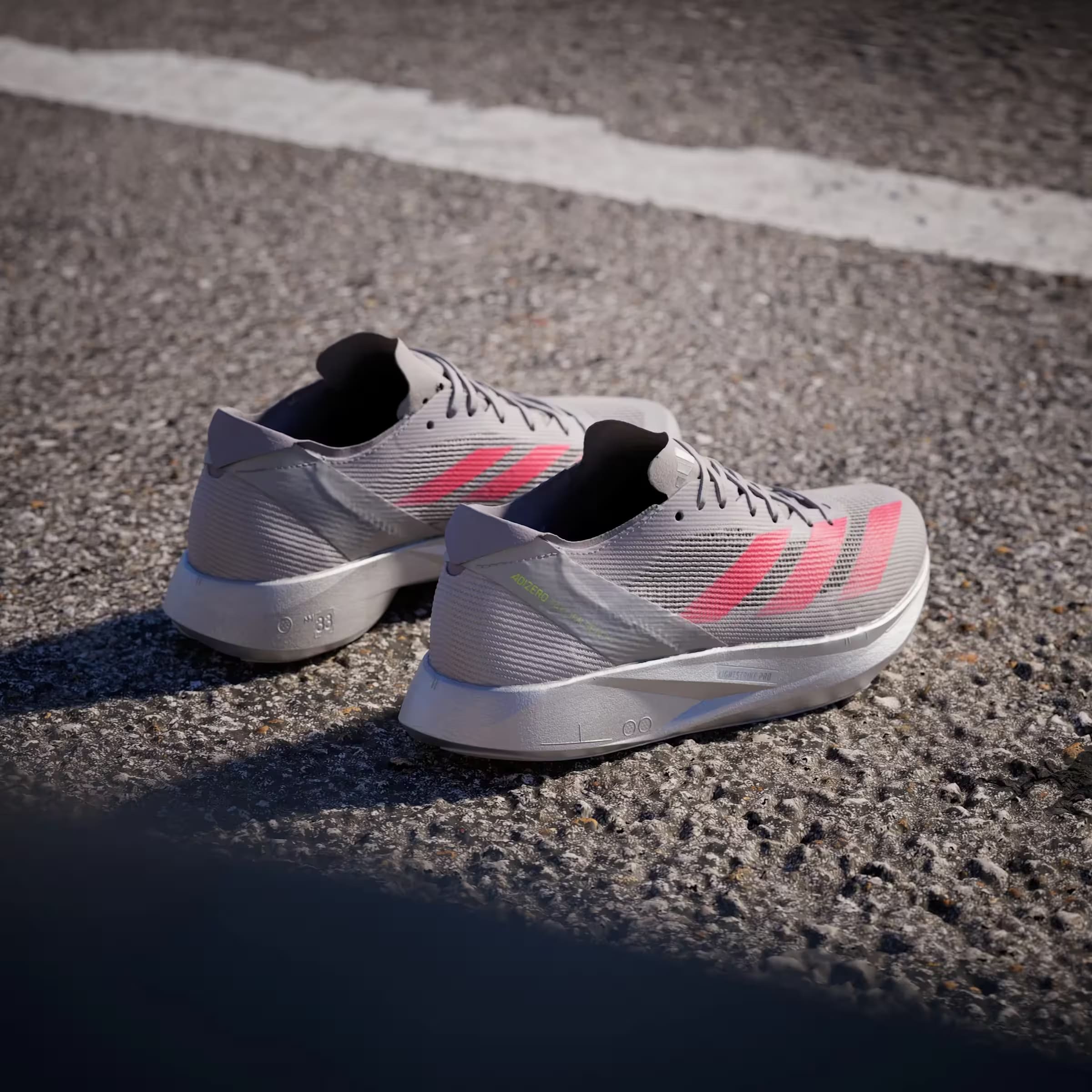 adidas Adizero Takumi Sen 10 Dash Grey Lucid Red Grey Two (Women's)