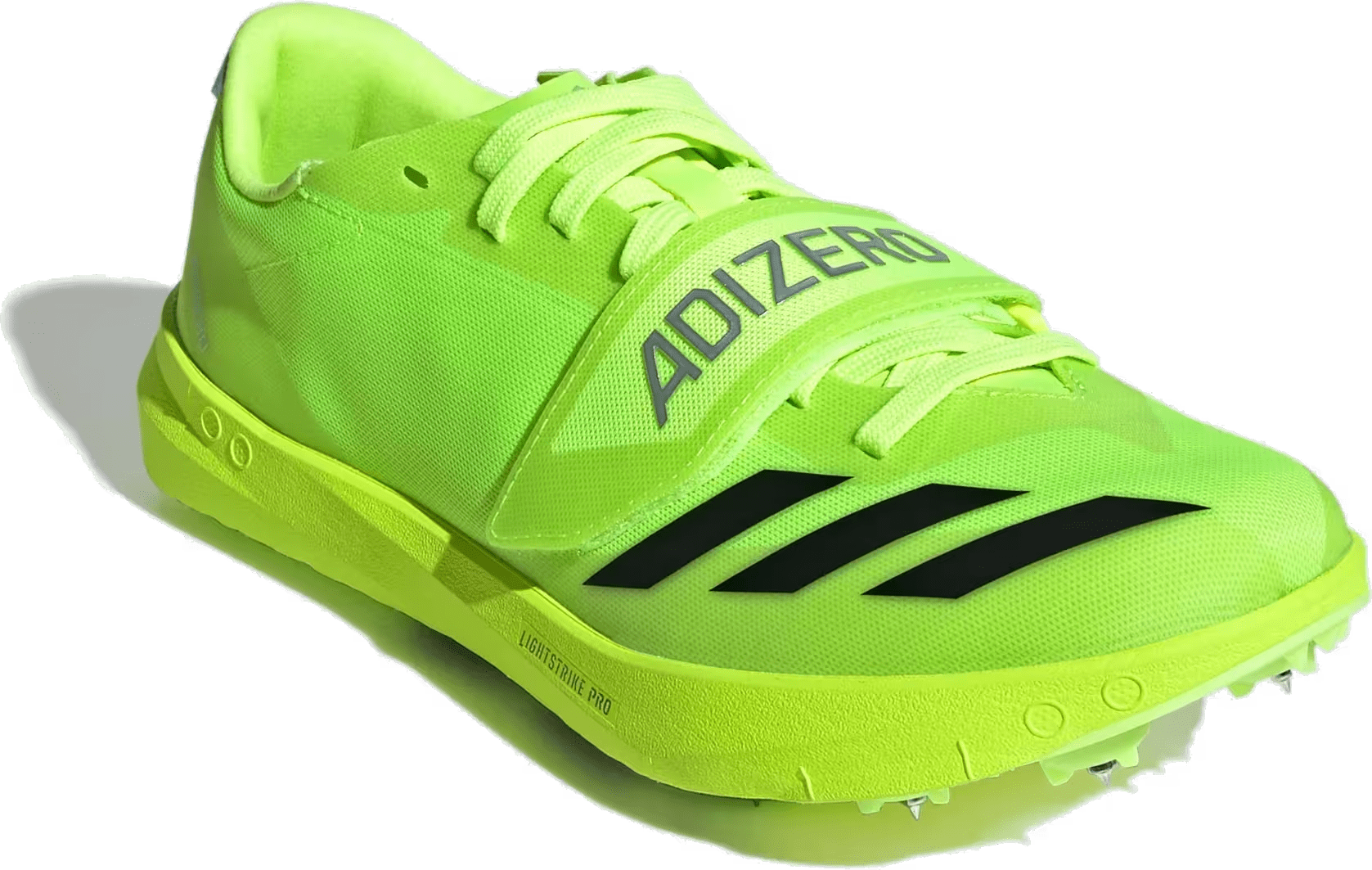 adidas Adizero TJ/PV Track and Field Lucid Lemon Core Black Silver Metallic