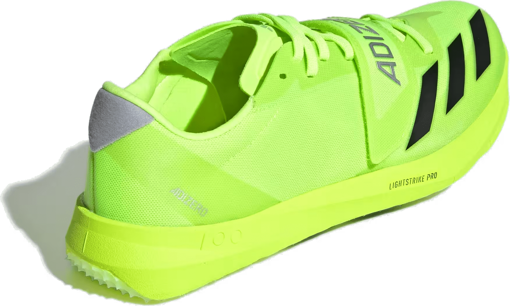 adidas Adizero TJ/PV Track and Field Lucid Lemon Core Black Silver Metallic