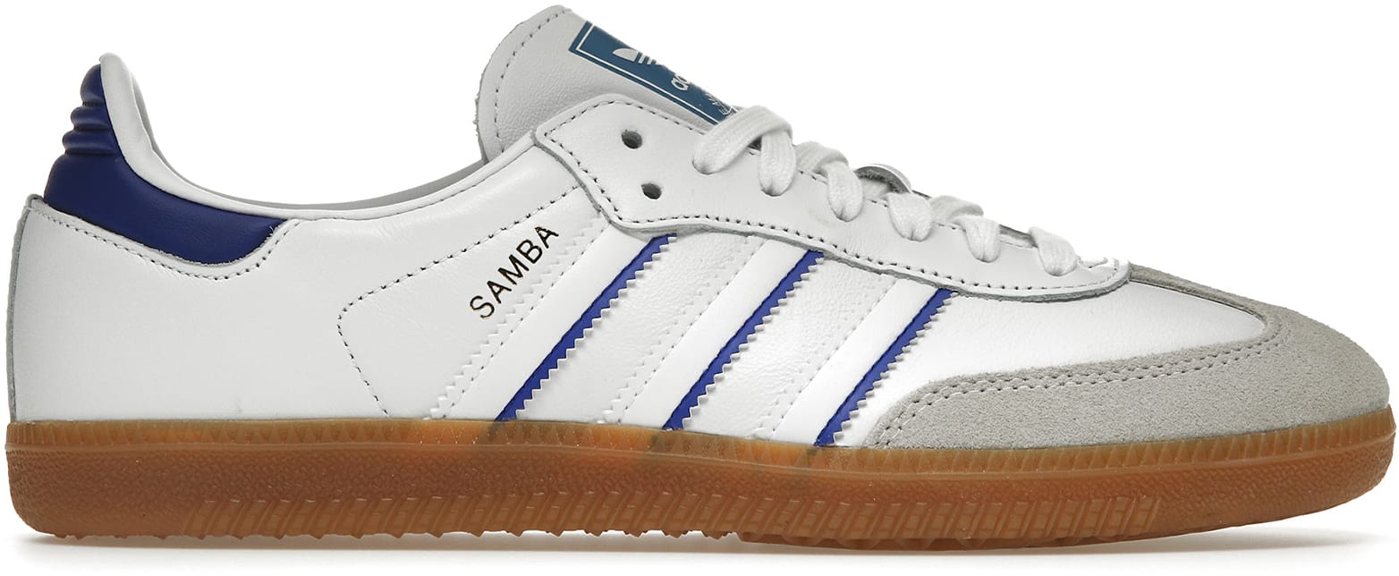 adidas Samba Leather  Cloud White Lucid Blue