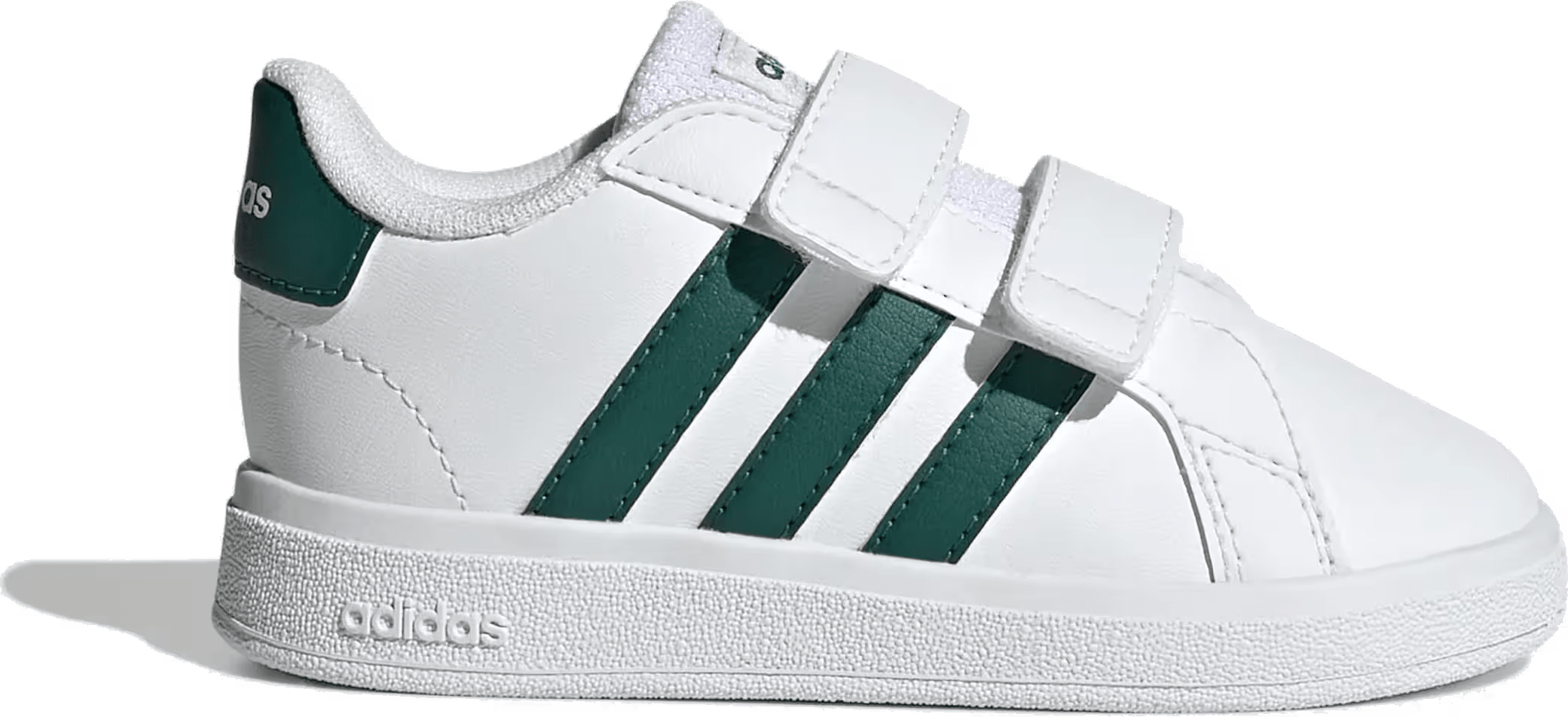 adidas Grand Court Lifestyle Hook And Loop Cloud White Collegiate Green (TD)