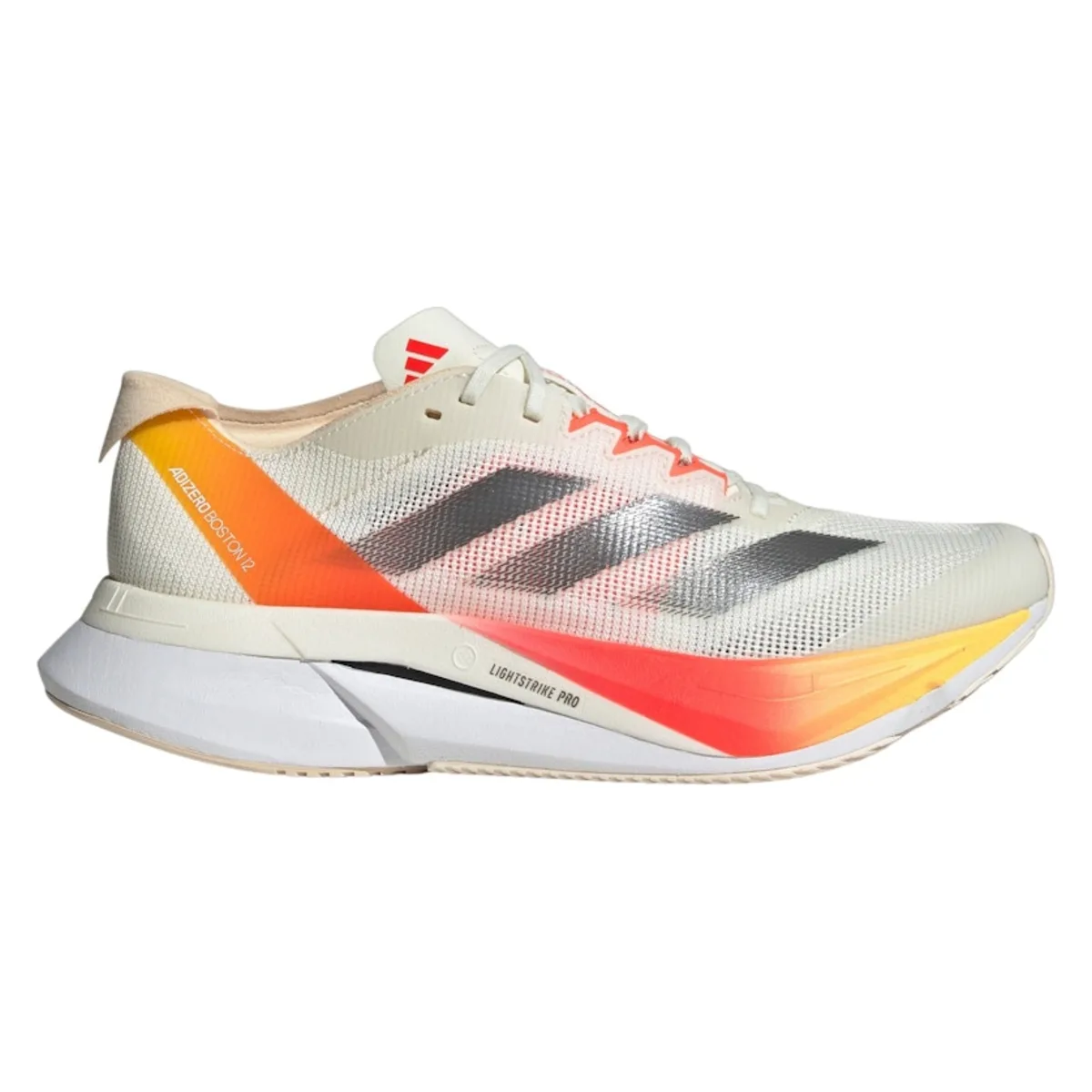 adidas Adizero Boston 12 Ivory Iron Metallic Solar Red (Women's)