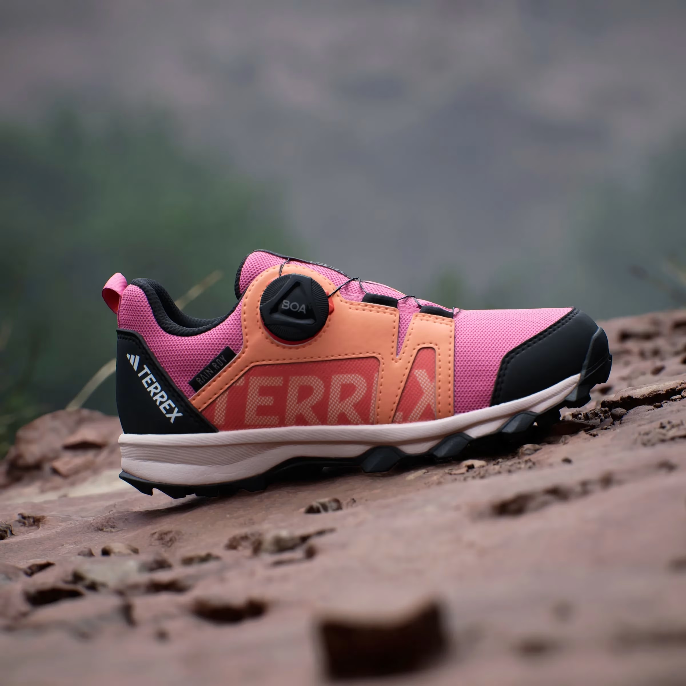 adidas Terrex Agravic BOA Rain.RDY Trail Pink Fusion Putty Mauve Core Black (GS)