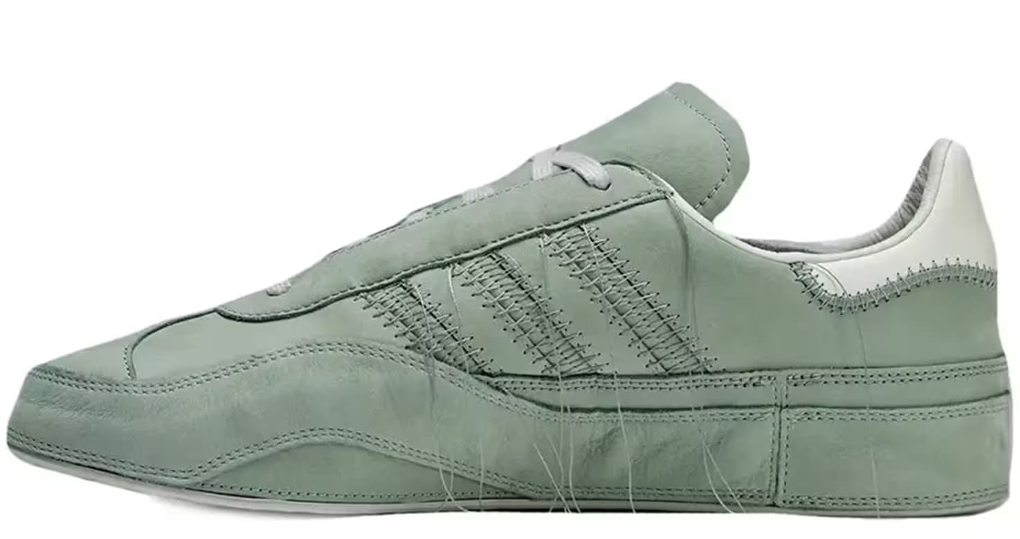 adidas Y-3 Gazelle Silver Green Off White Light Brown