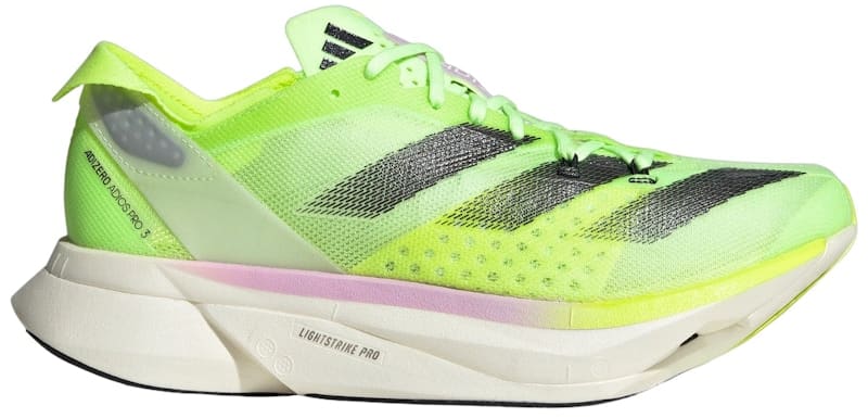 adidas Adizero Adios Pro 3 Aurora Black Zero Metalic Lucid Lemon (Women's)