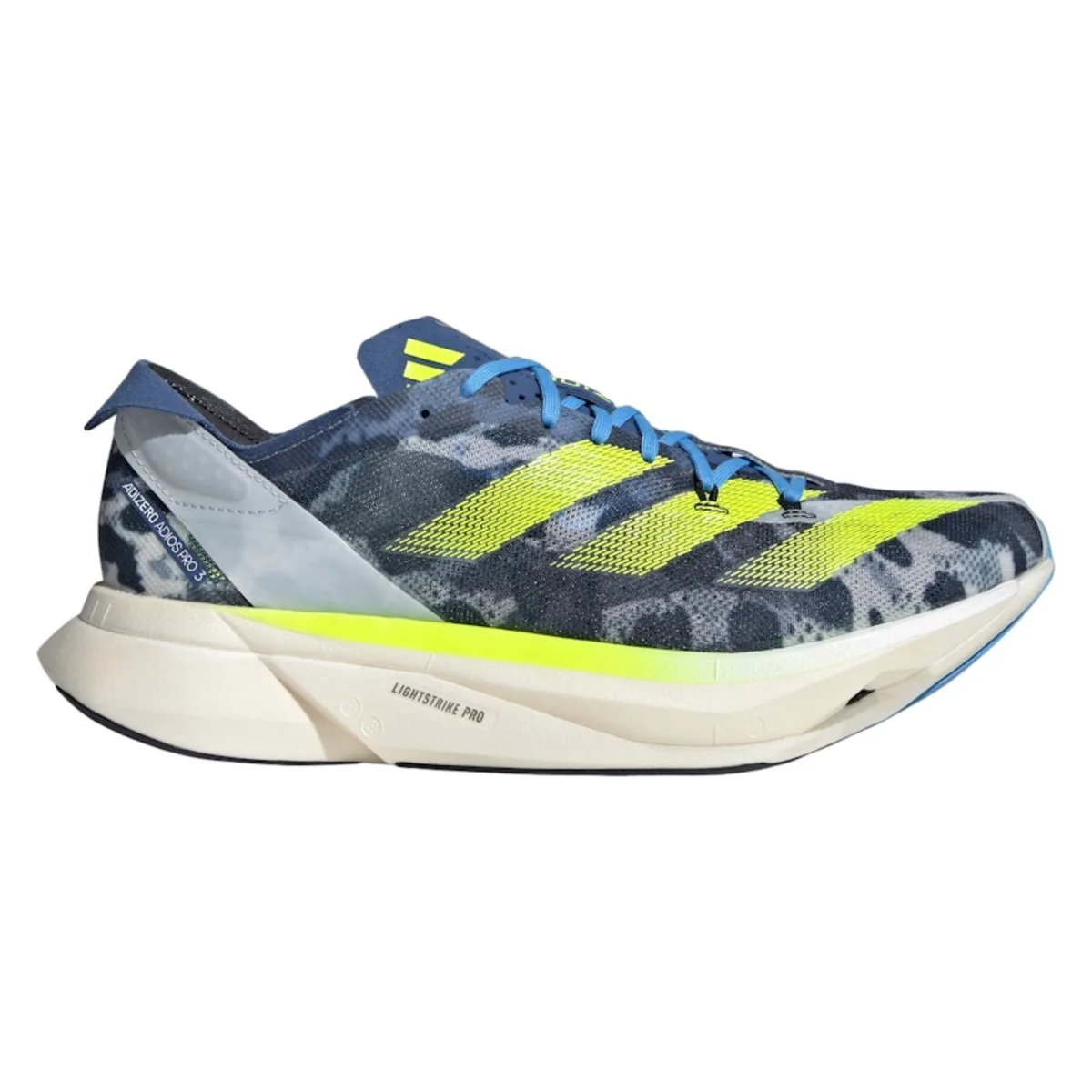 adidas Adizero Adios Pro 3 Crystal White Lucid Lemon Blue Burst