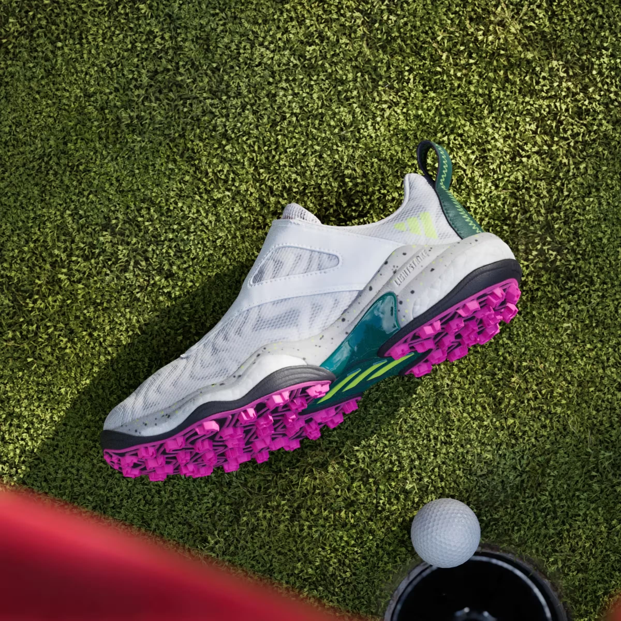 adidas Codechaos BOA 25 Golf Cloud White Silver Metallic Collegiate Green (Women's)