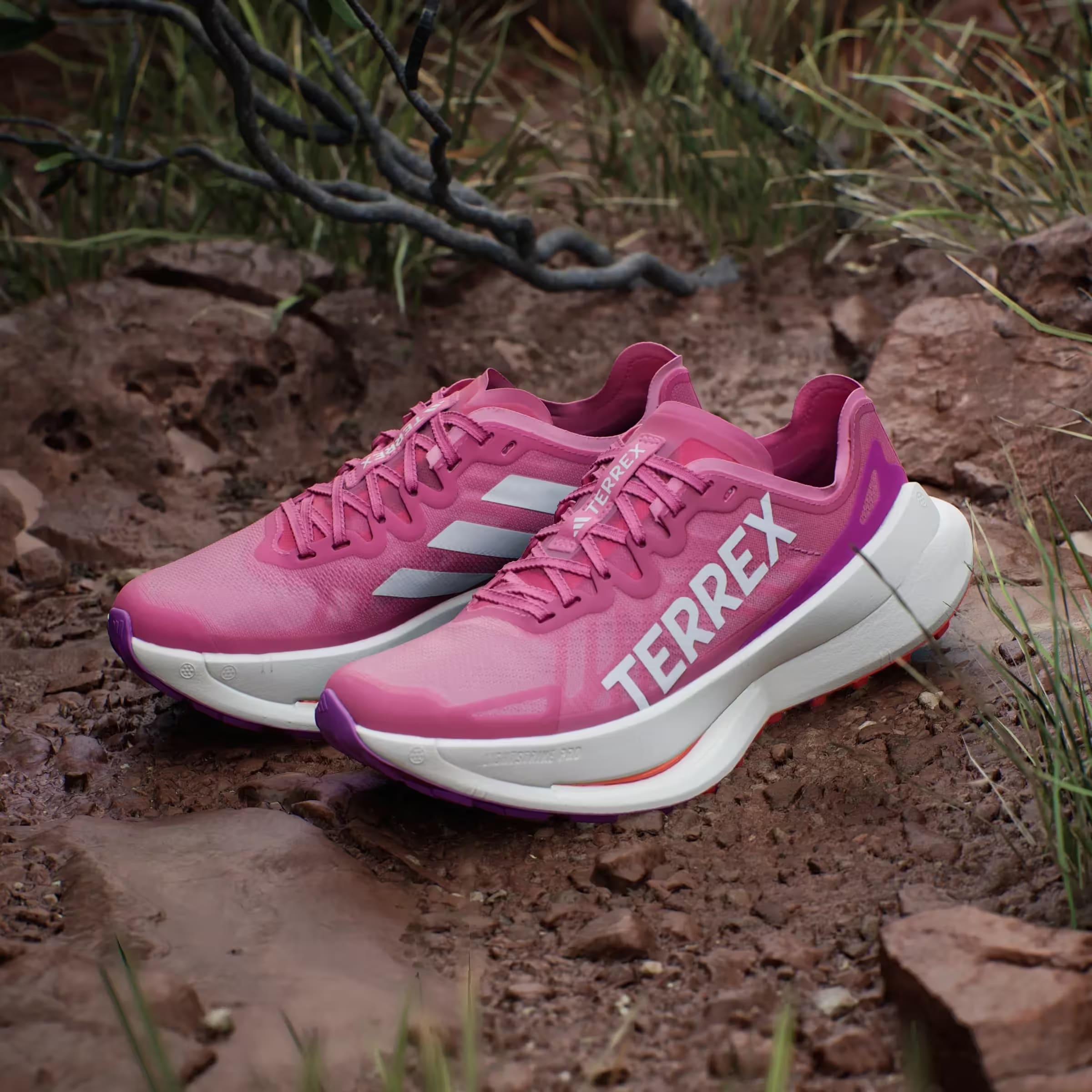 adidas Terrex Agravic Speed Ultra Trail Pink Fusion White Purple Burst (Women's)