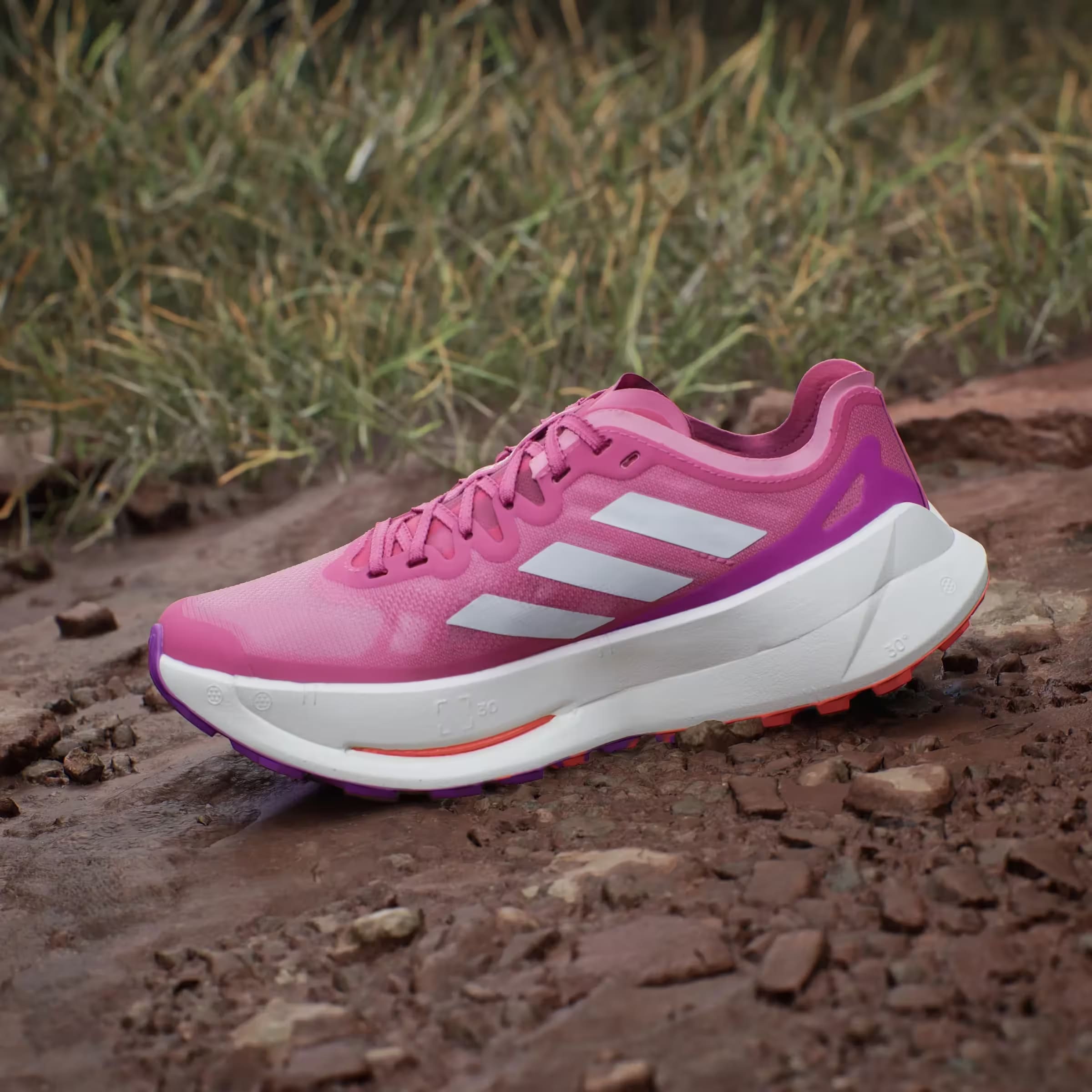adidas Terrex Agravic Speed Ultra Trail Pink Fusion White Purple Burst (Women's)