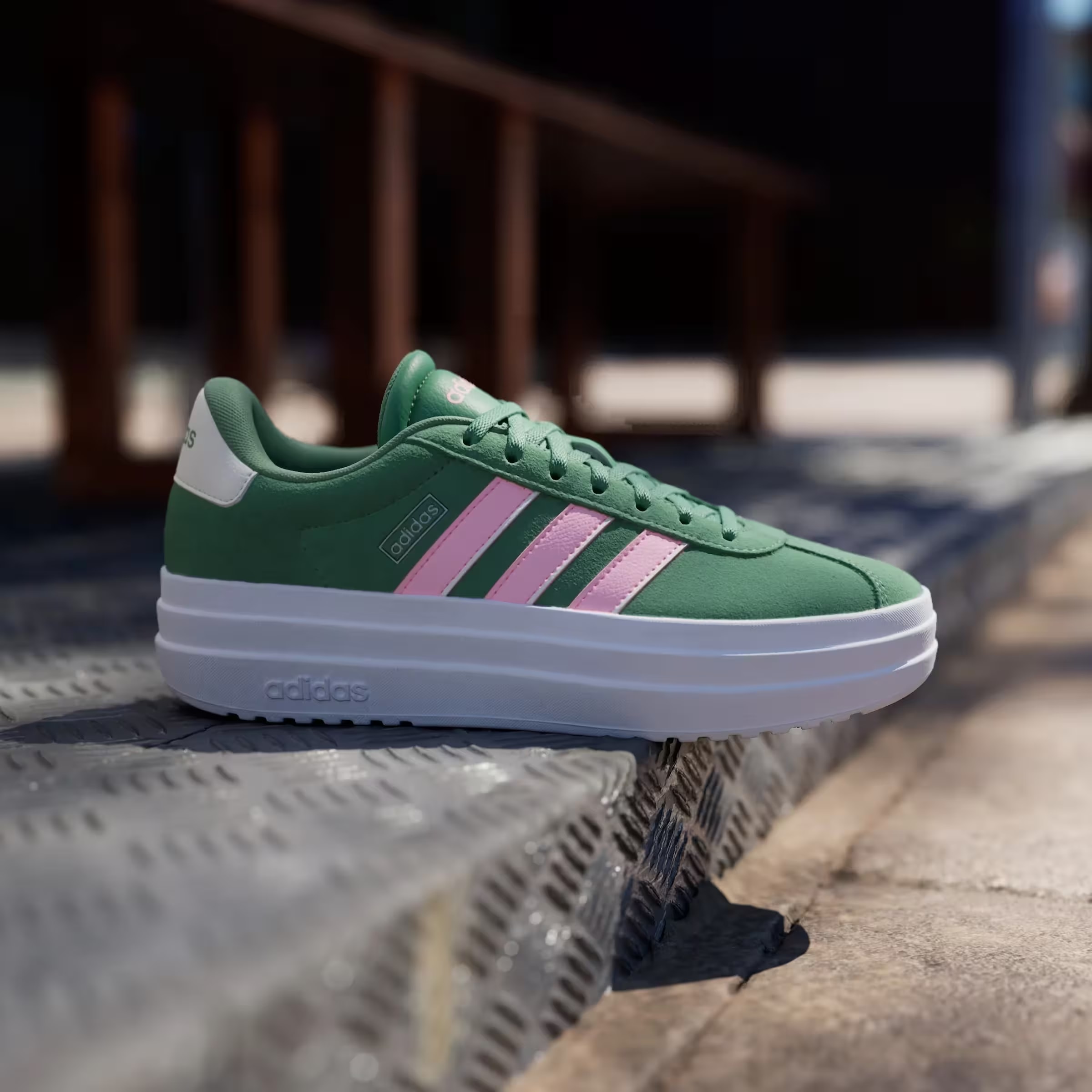 adidas VL Court Bold Preloved Green Pink Spark Ivory (Women's)