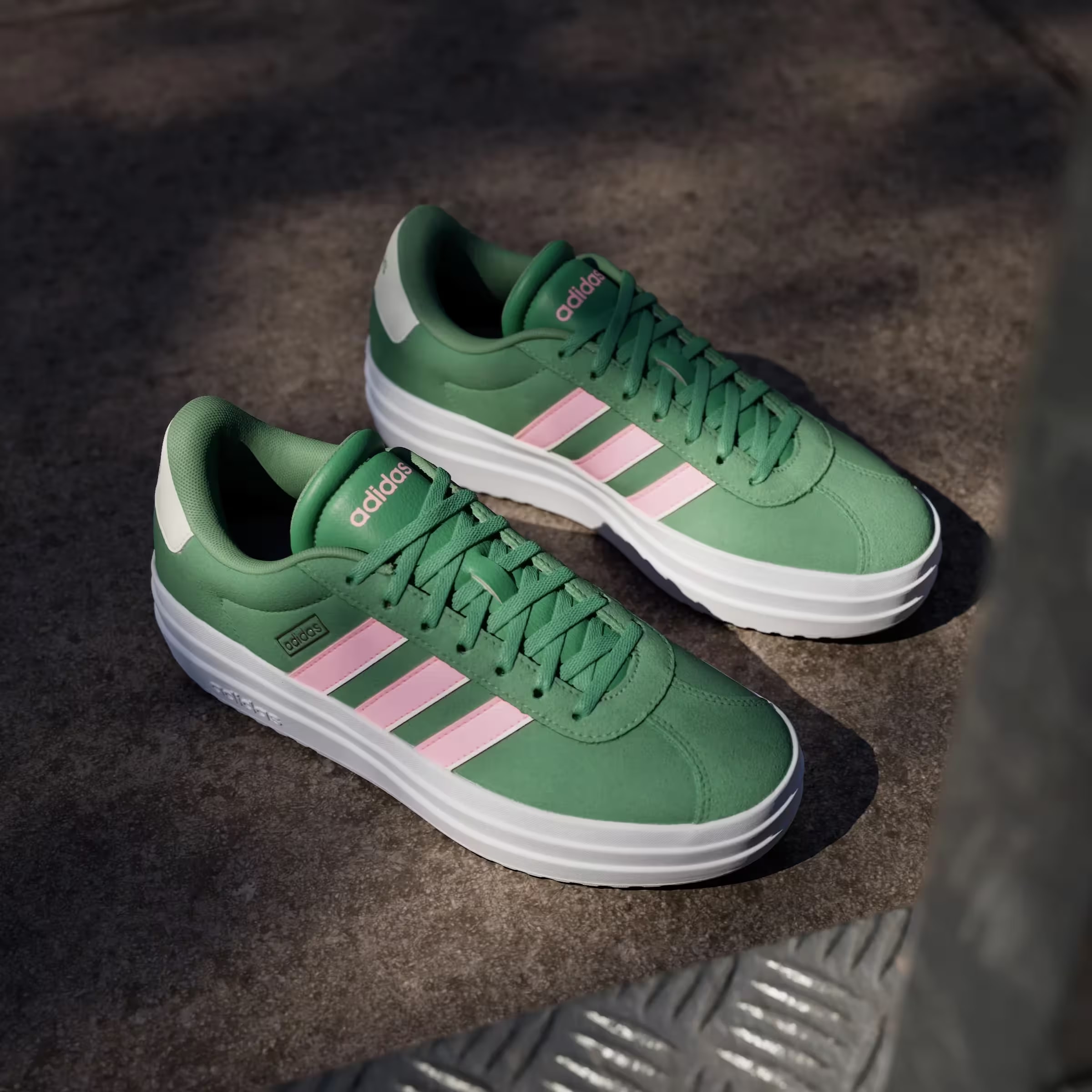 adidas VL Court Bold Preloved Green Pink Spark Ivory (Women's)