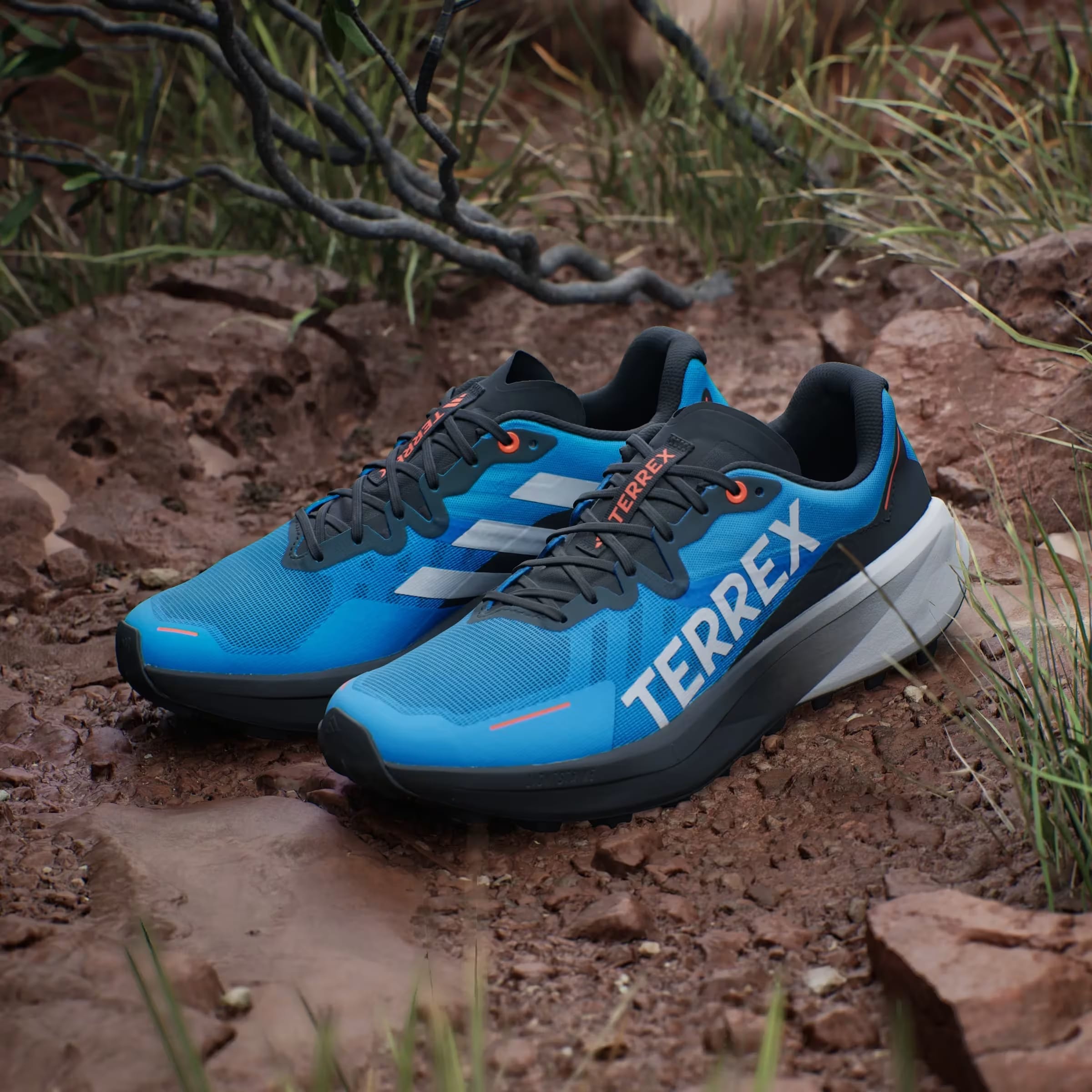 adidas Terrex Agravic 3 Trail Pulse Blue Grey Semi Impact Orange