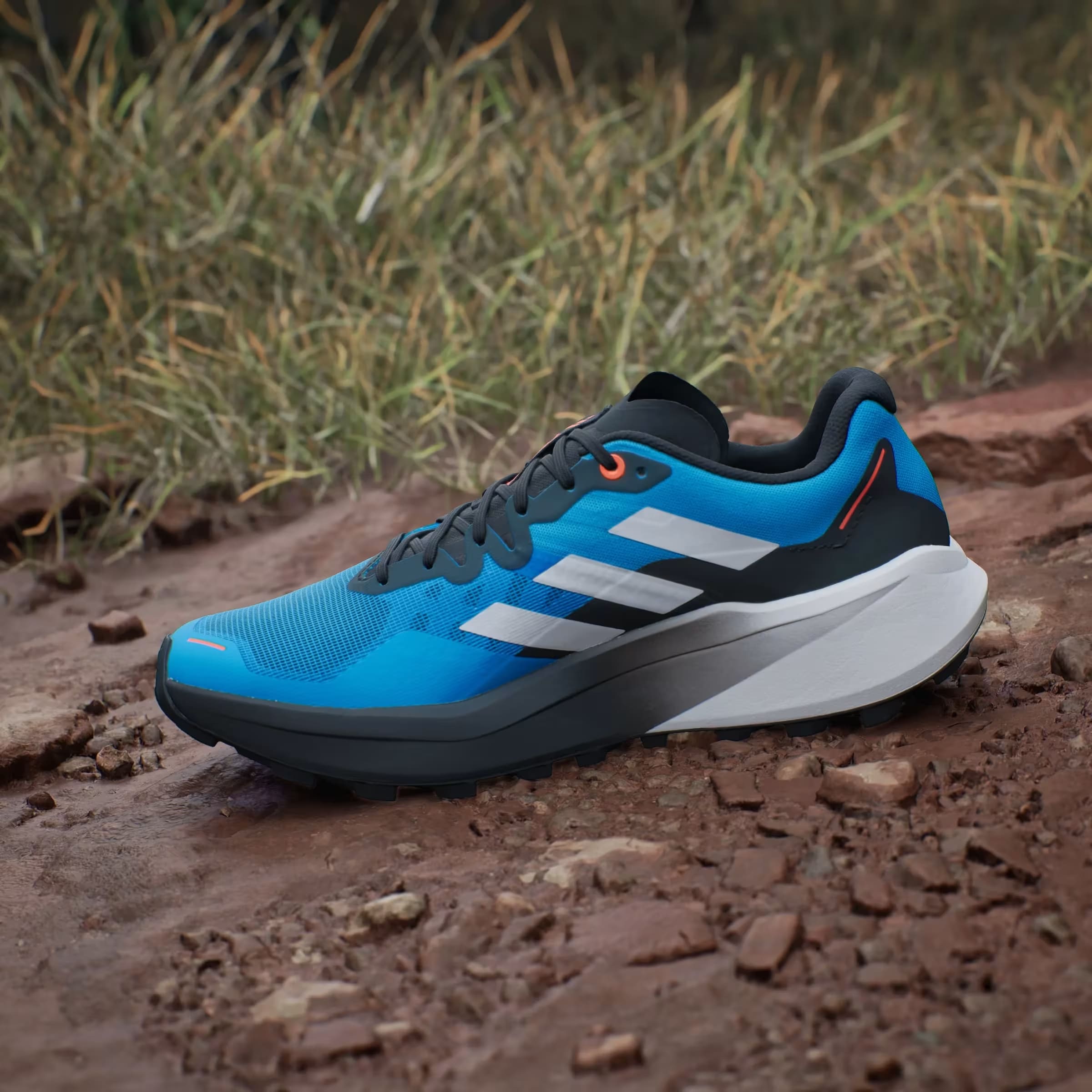 adidas Terrex Agravic 3 Trail Pulse Blue Grey Semi Impact Orange