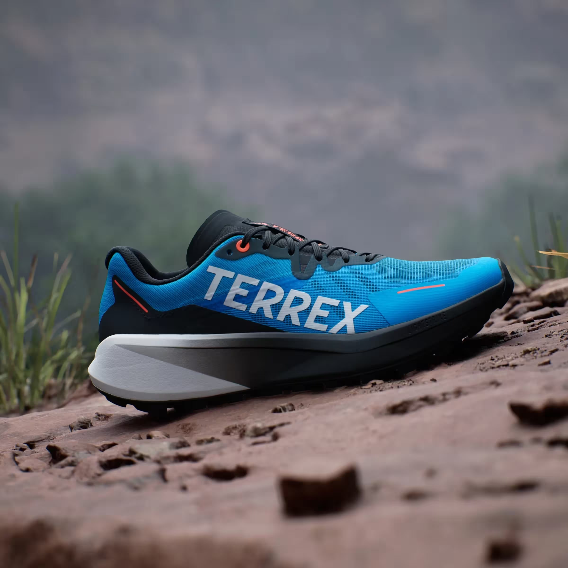 adidas Terrex Agravic 3 Trail Pulse Blue Grey Semi Impact Orange