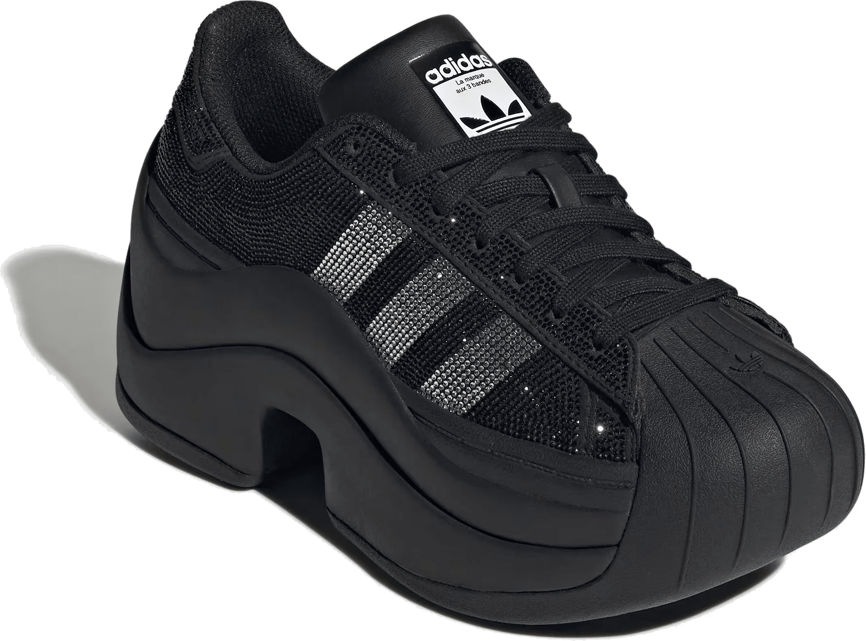 adidas Superstar Bold Rhinestone Black Silver (Women's)