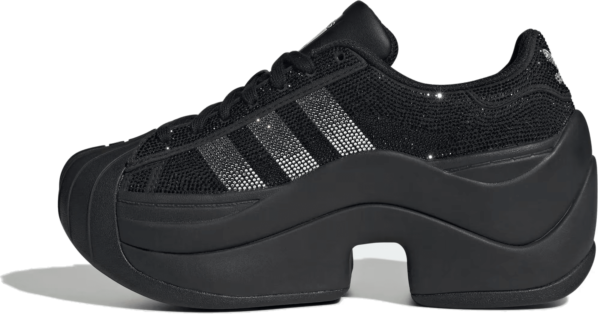 adidas Superstar Bold Rhinestone Black Silver (Women's)