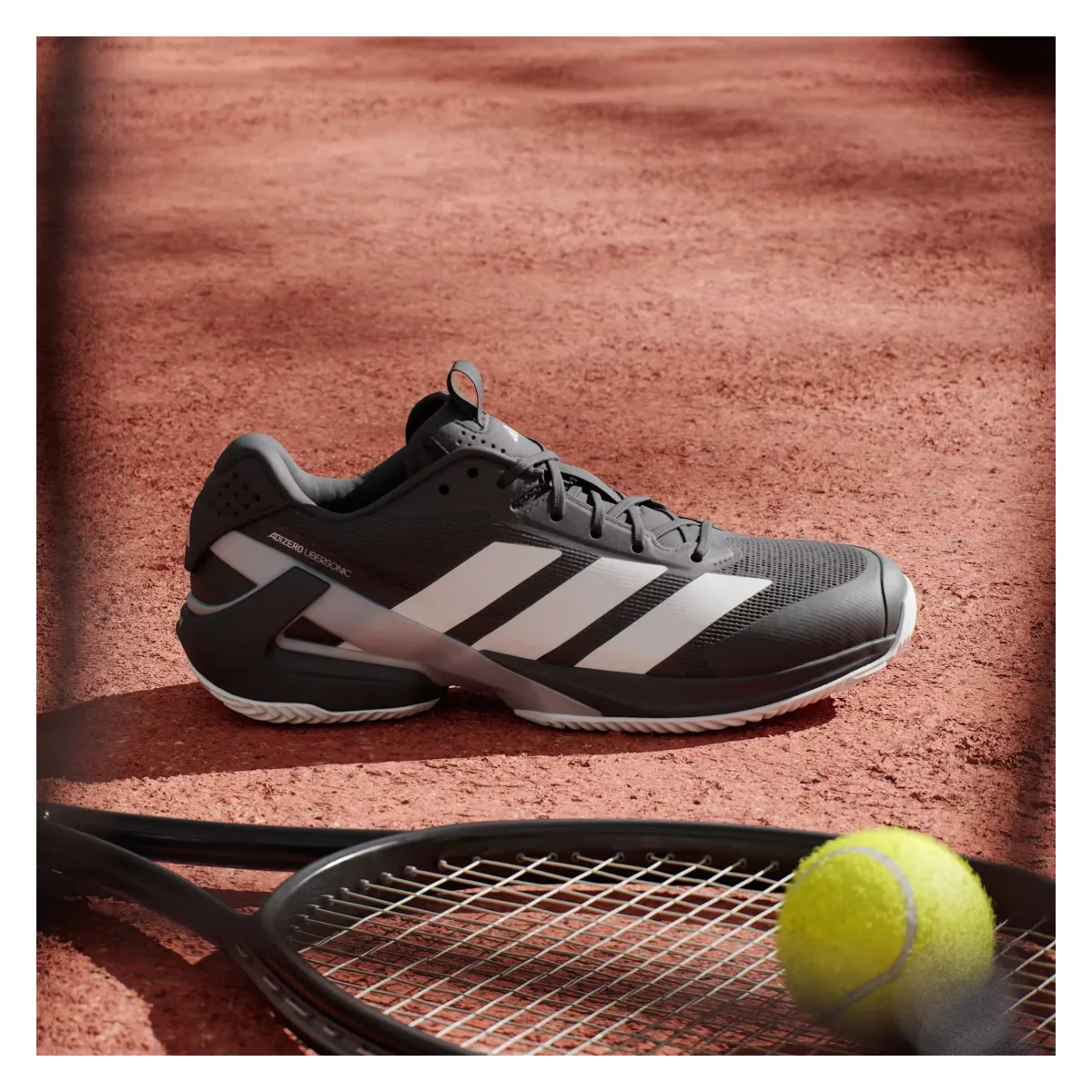 adidas Adizero Ubersonic 5 Clay Core Black Zero Metalic Grey Two