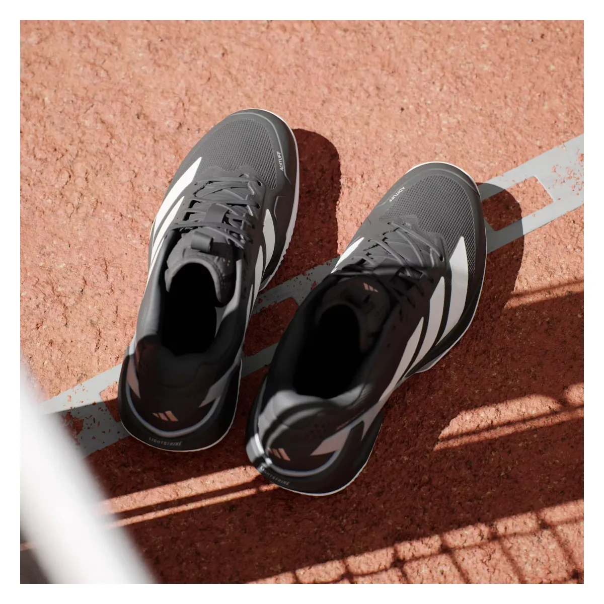 adidas Adizero Ubersonic 5 Clay Core Black Zero Metalic Grey Two