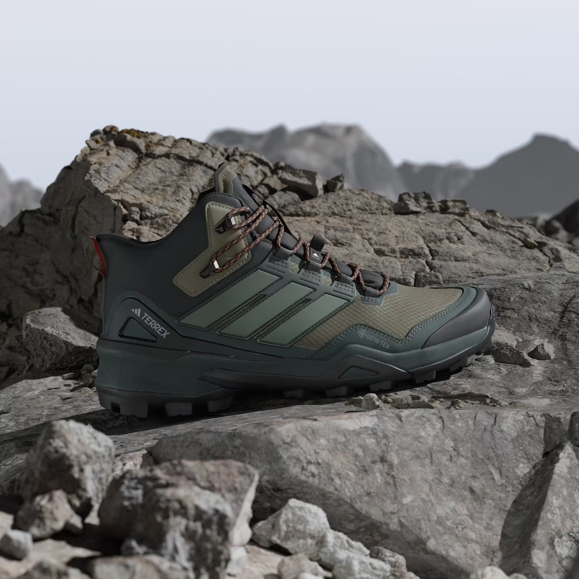 adidas Terrex Skychaser Mid Gore-Tex Olive Strata Silver Green Core Black