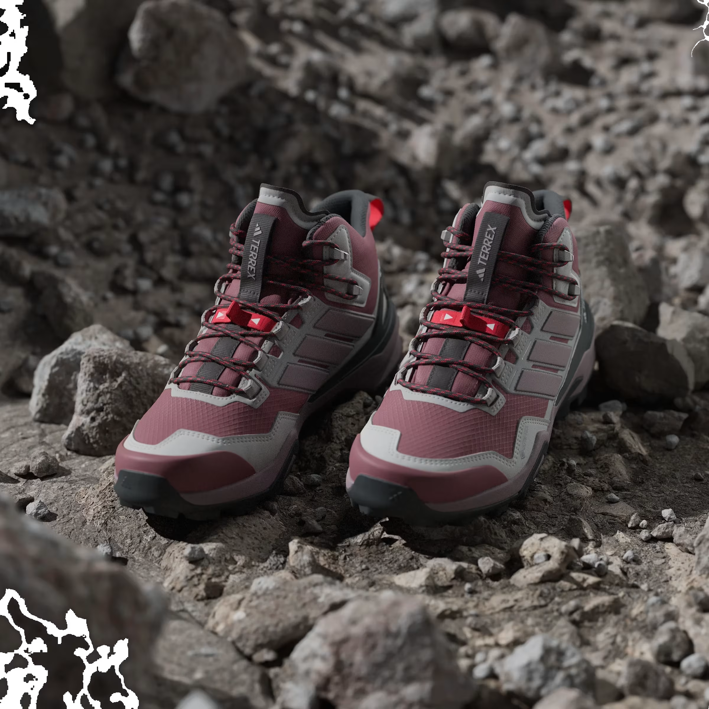 adidas Terrex Skychaser Mid Gore-Tex Burgundy Preloved Fig Grey Two (Women's)