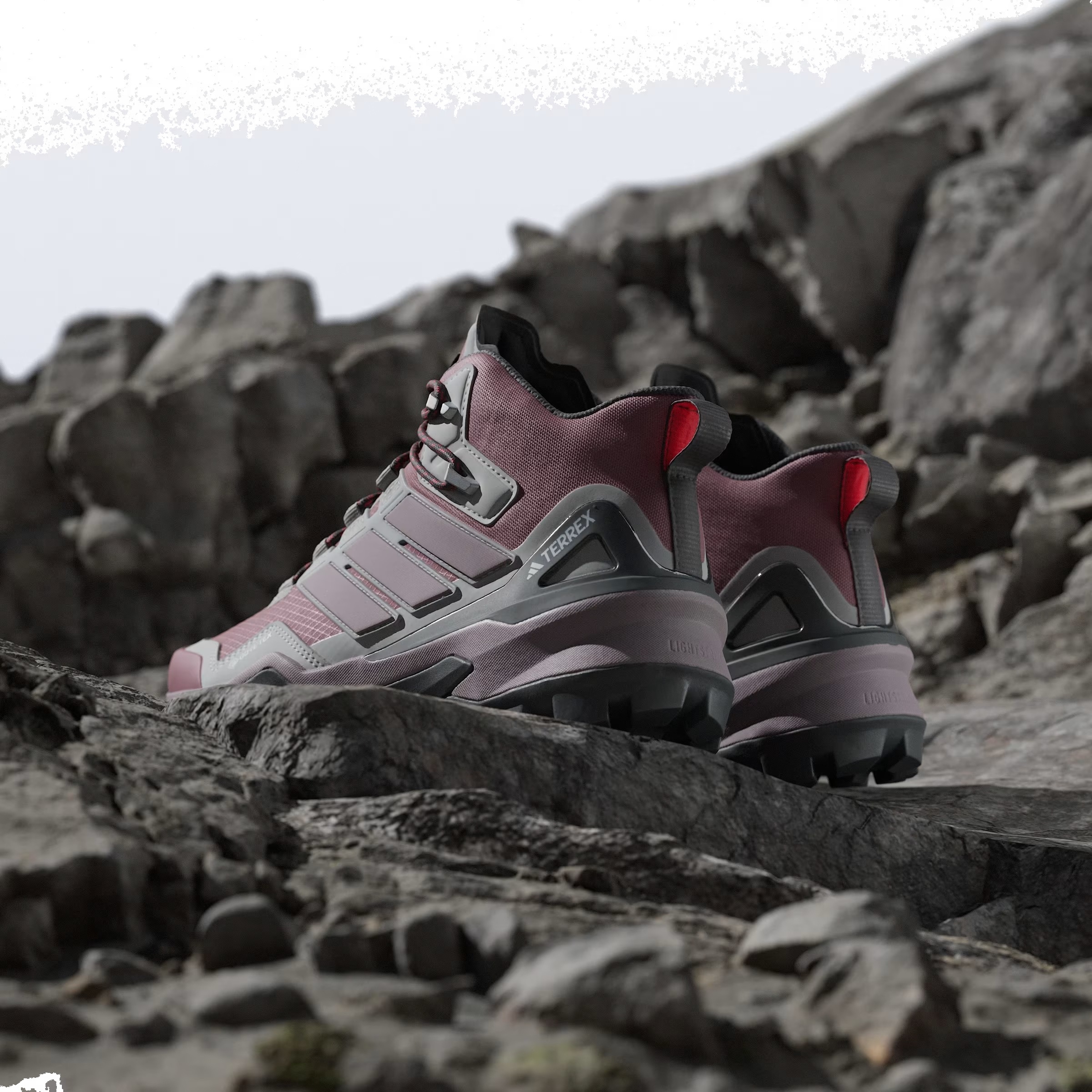 adidas Terrex Skychaser Mid Gore-Tex Burgundy Preloved Fig Grey Two (Women's)