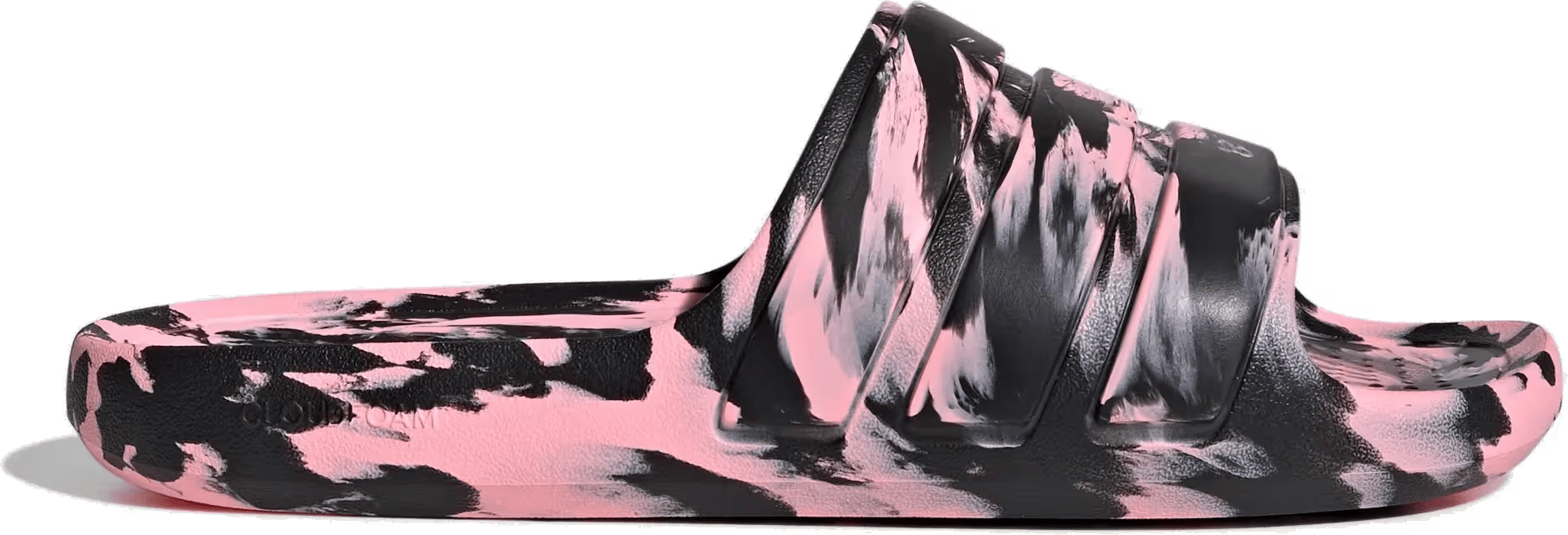 adidas Adilette Flow Slides Pink Spark Core Black