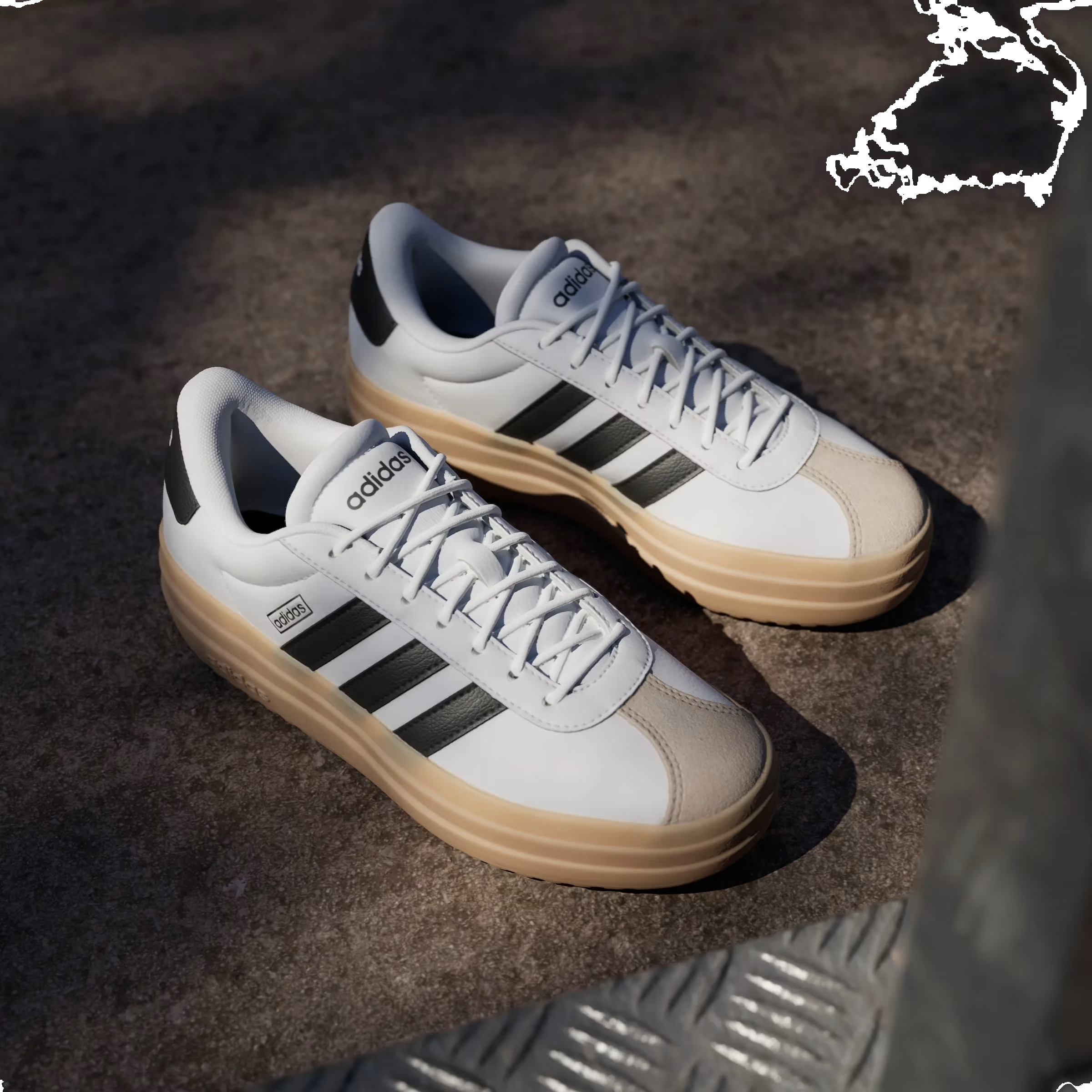 adidas VL Court Bold Cloud White Core Black Wonder Beige (Women's)