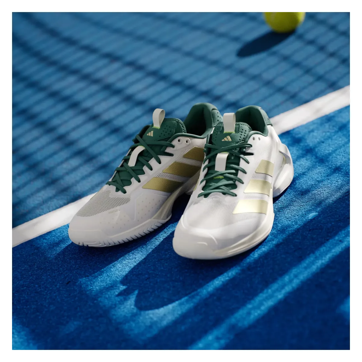 adidas Adizero Ubersonic 5 White Gold Collegiate Green