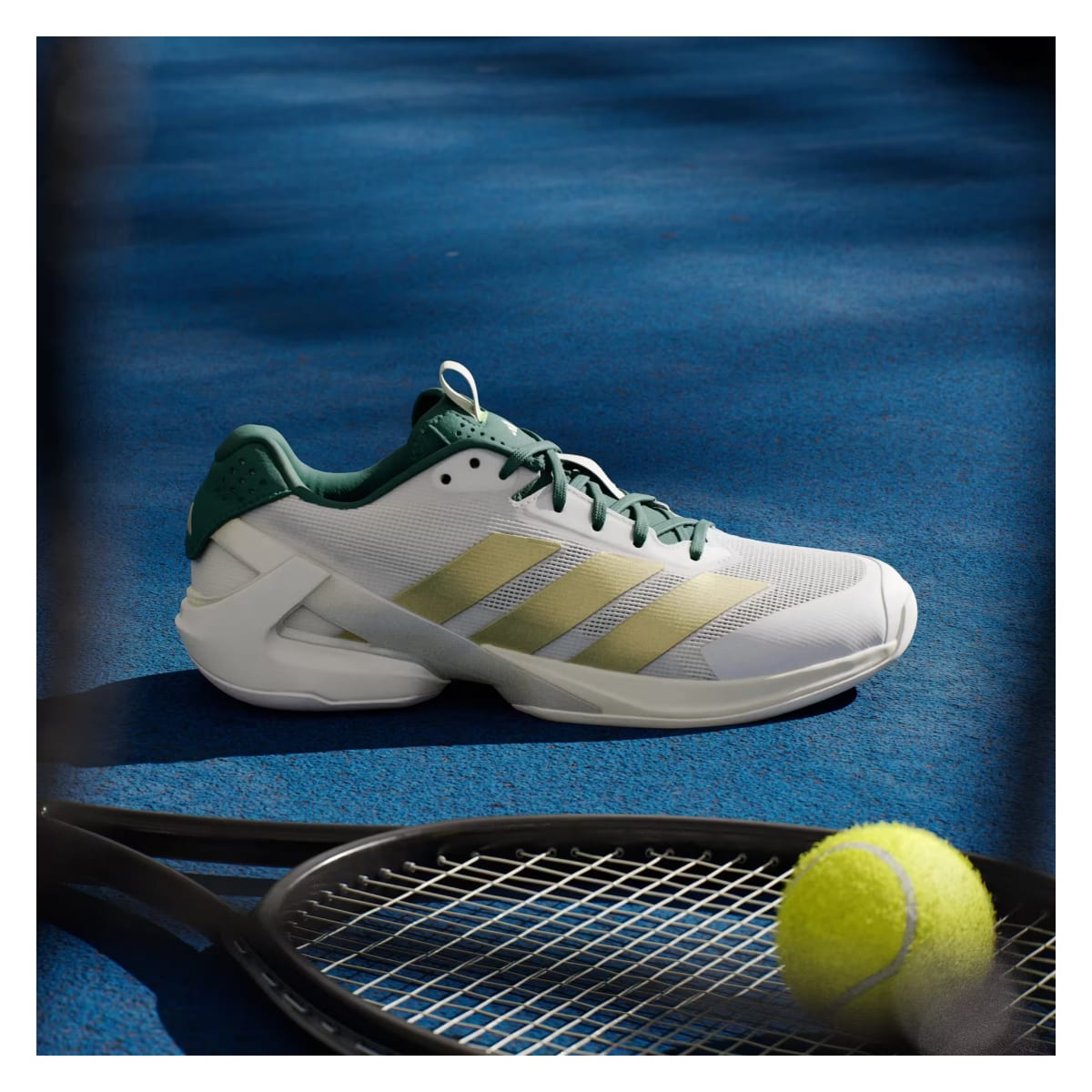 adidas Adizero Ubersonic 5 White Gold Collegiate Green