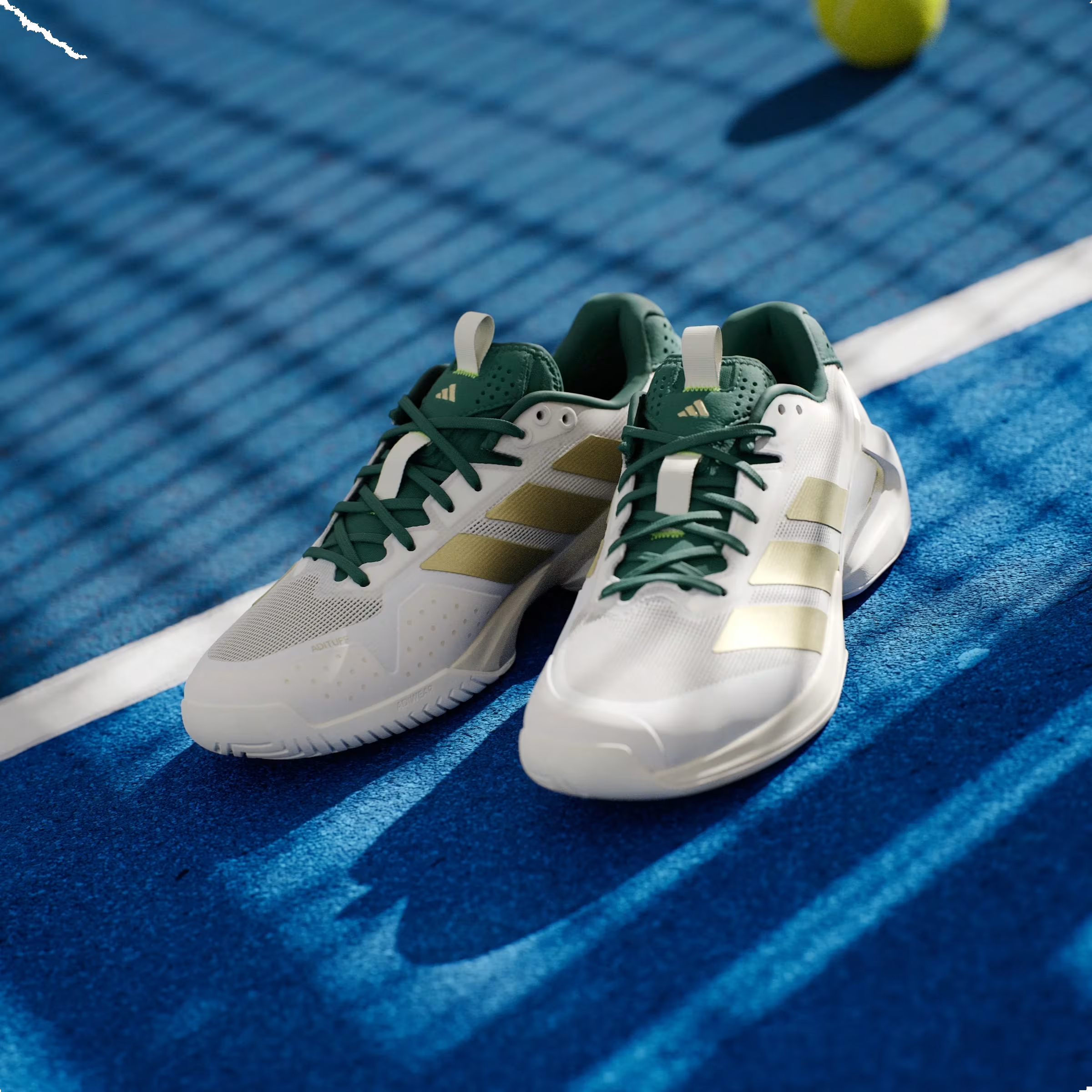 adidas Adizero Ubersonic 5 White Gold Collegiate Green